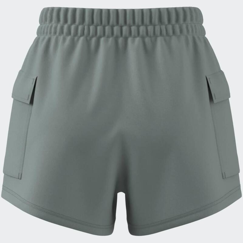 Șort de Fitness cargo molton ADIDAS Verde Damă