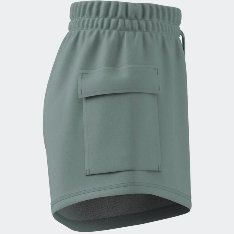 Șort de Fitness cargo molton ADIDAS Verde Damă