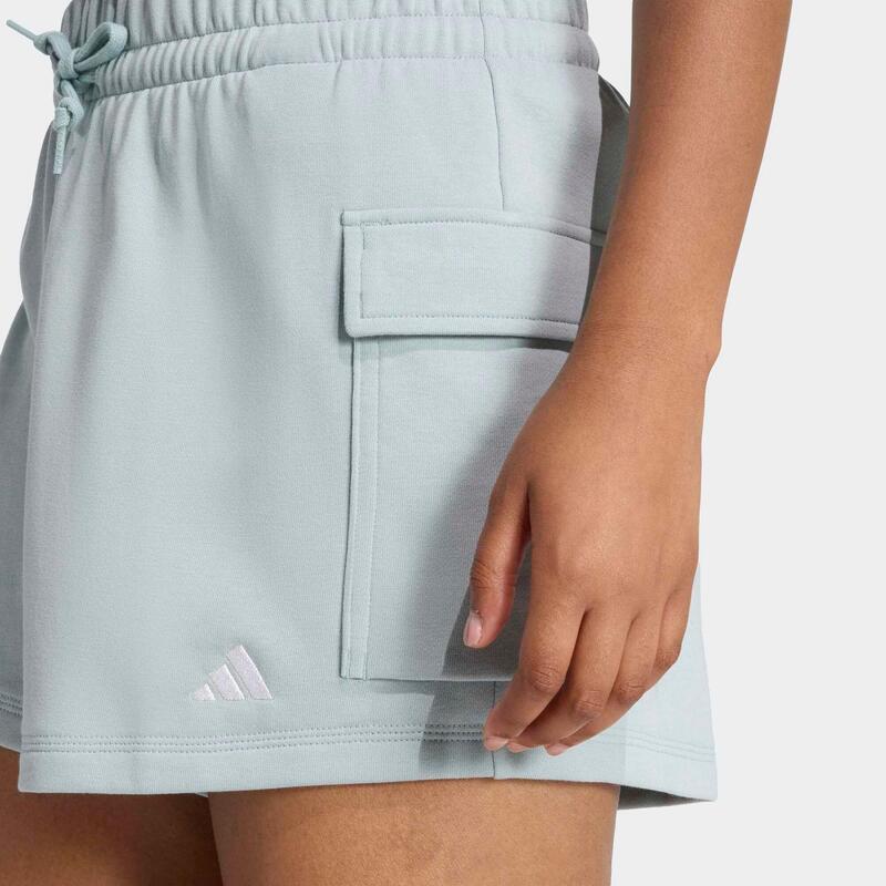 Șort de Fitness cargo molton ADIDAS Verde Damă