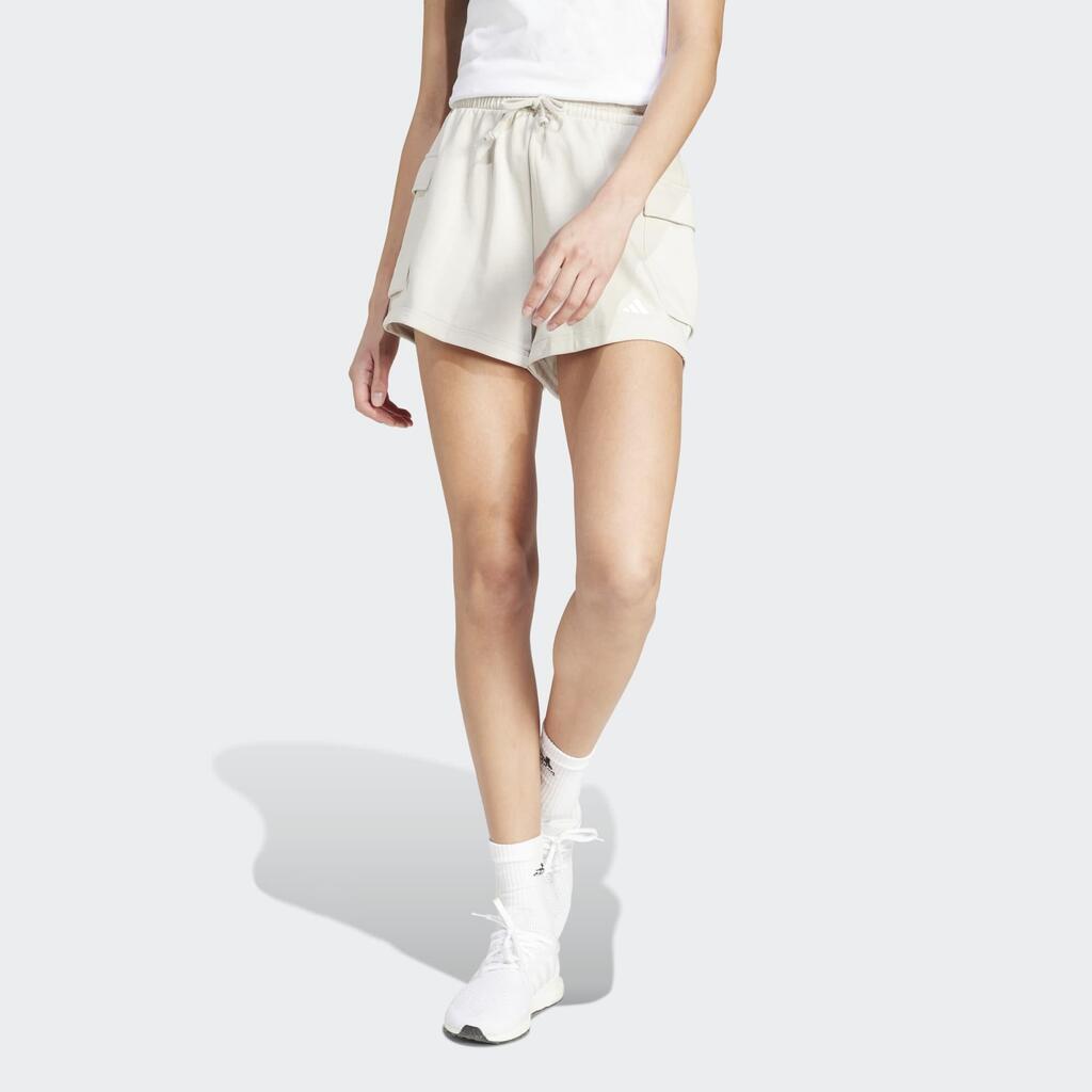 Cargo-Shorts Damen Sweatstoff - beige 