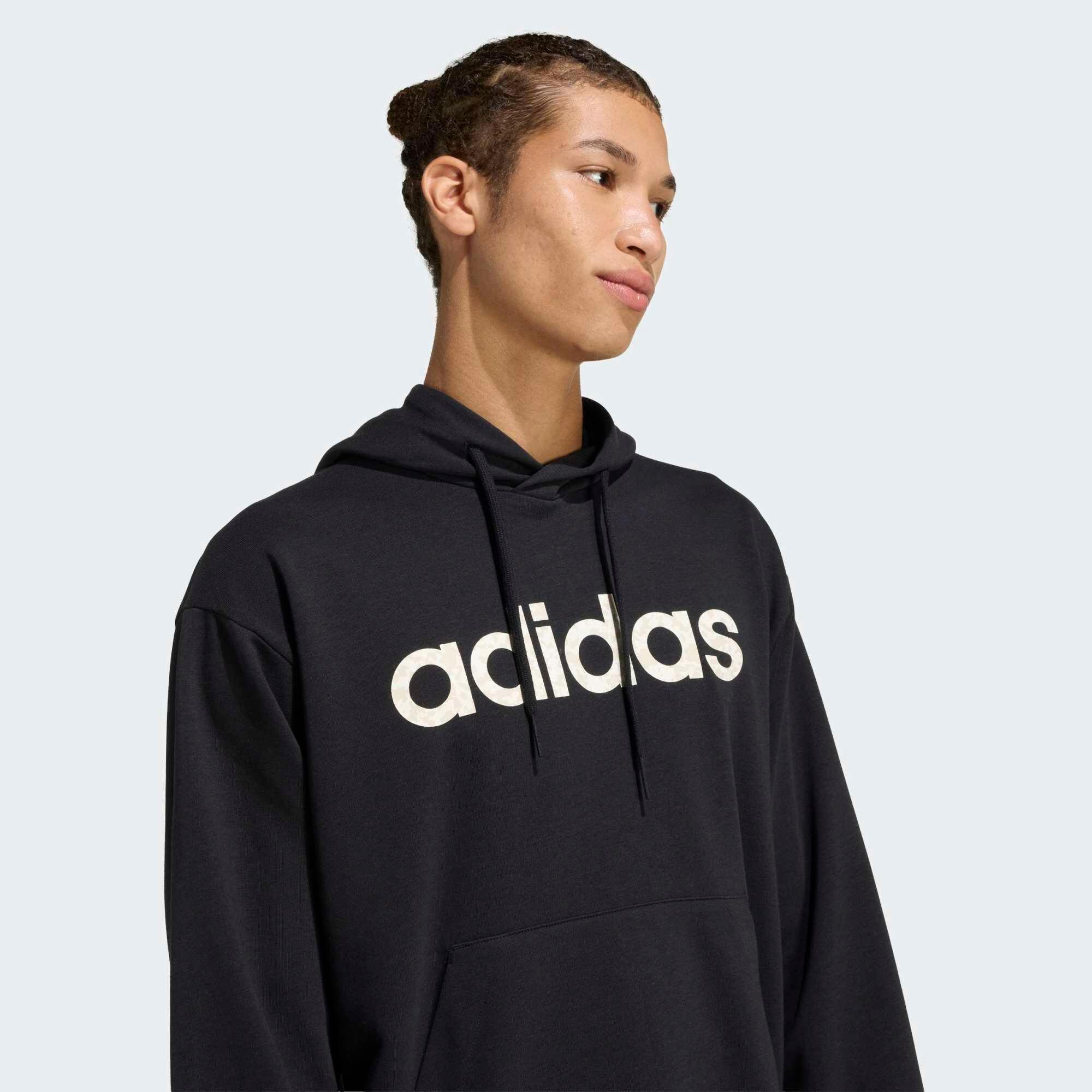 Sweat à capuche fitness homme, noir 4/4