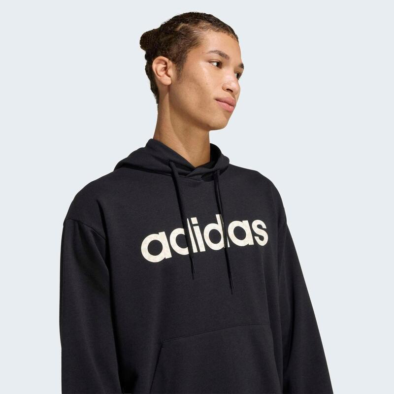 Hanorac cu glugă ADIDAS Fitness Negru Bărbați