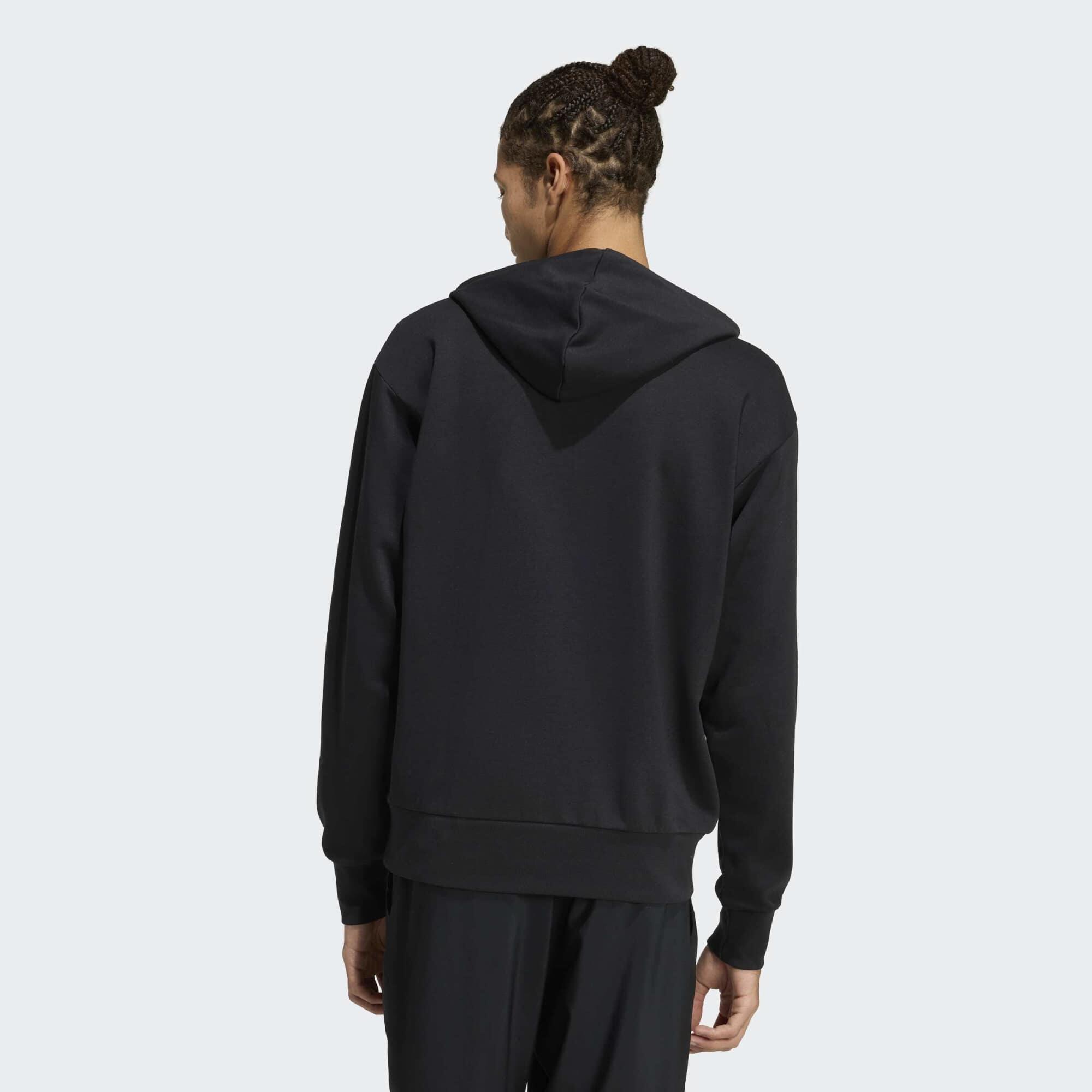 Sweat à capuche fitness homme, noir 2/4