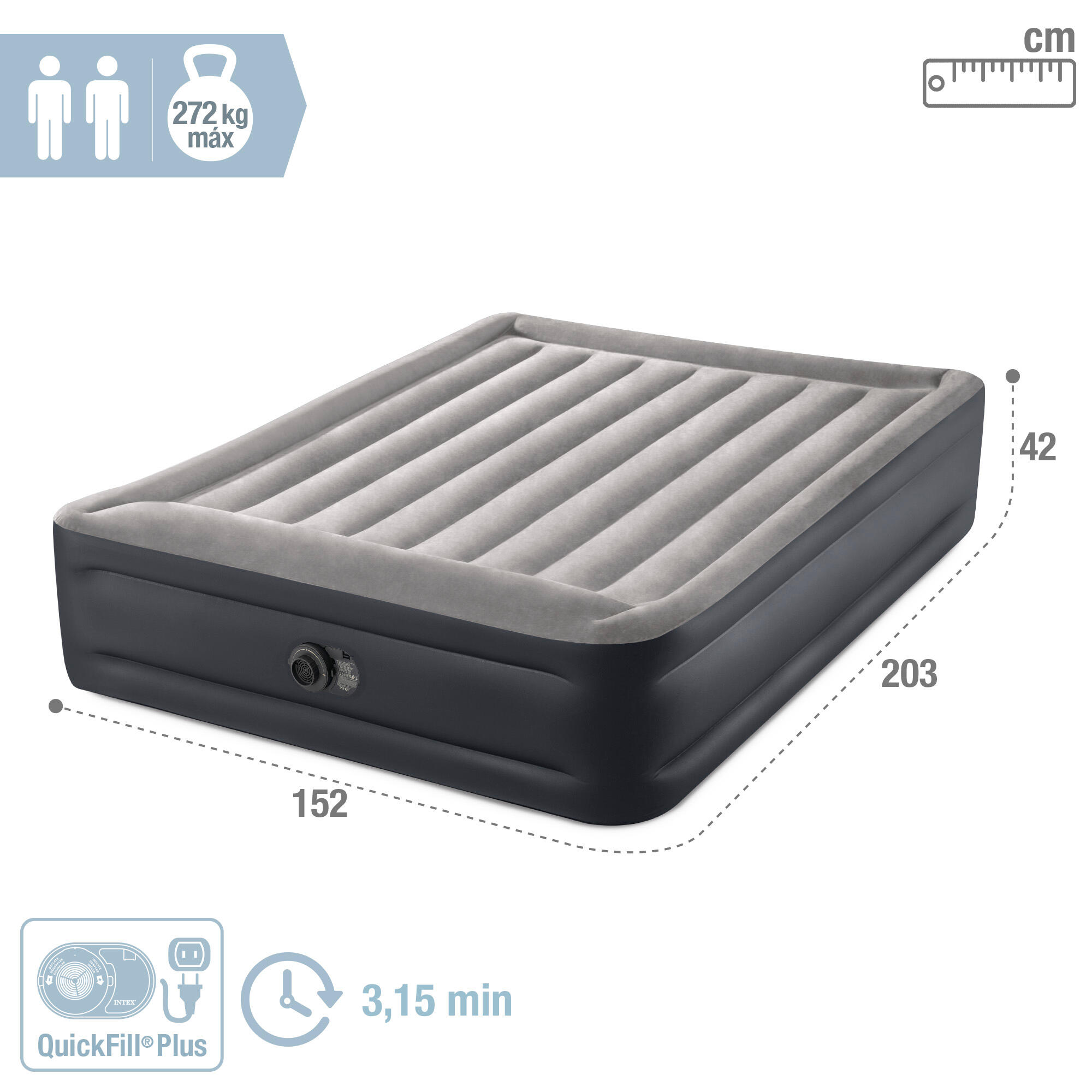 Colchón hinchable doble INTEX Dura-Beam Plus Deluxe Pillow - CD 2/4