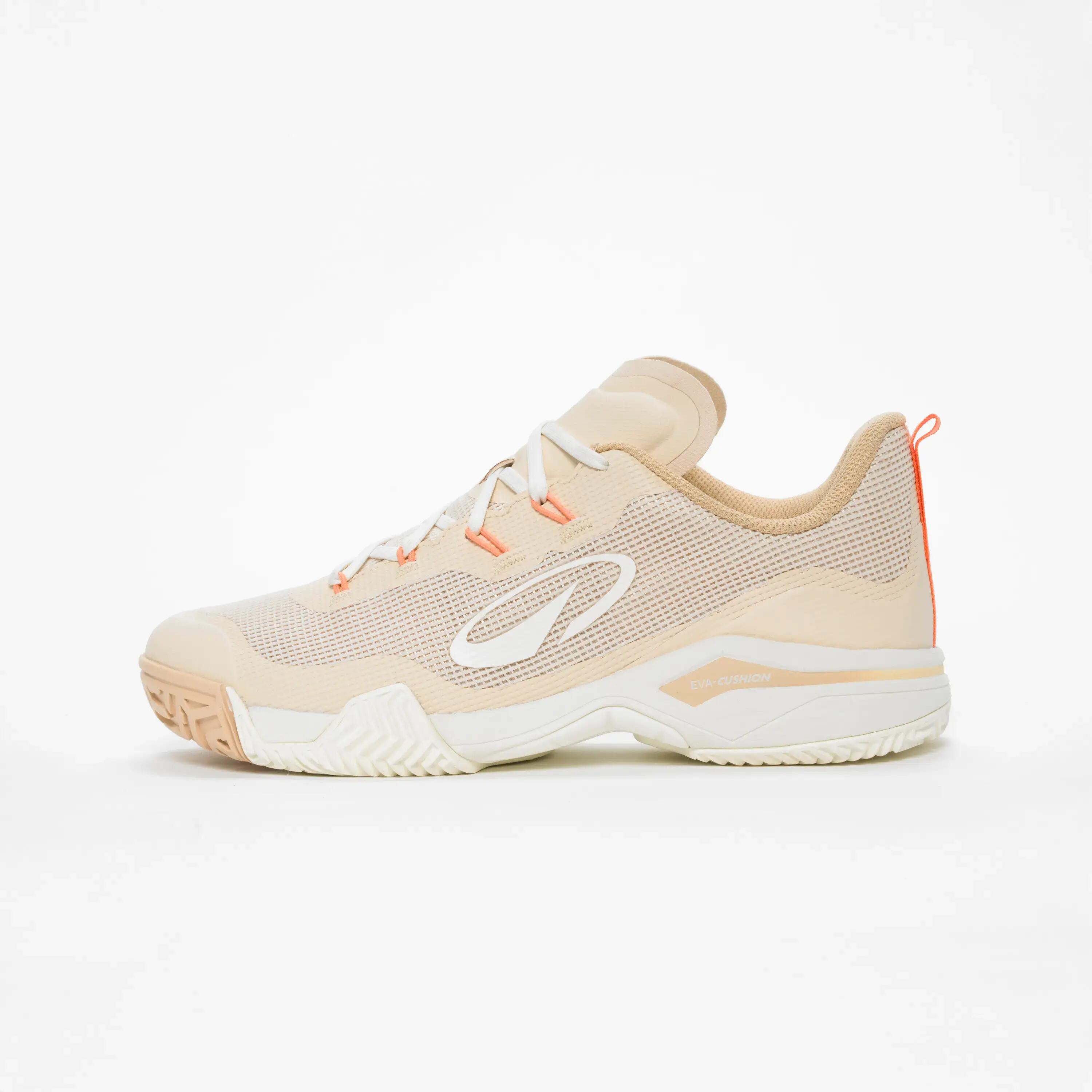 Women's Padel Shoes Kuikma PS Dynamic Cream Beige -  1