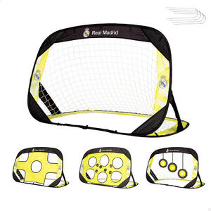Portería Real Madrid 4 en 1 De Niño Pop-Up con diana 120x80x80 cm - CD