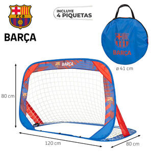 Set 2 Porterías Fútbol FC Barcelona Pop-Up 120x80x80 cm - CD