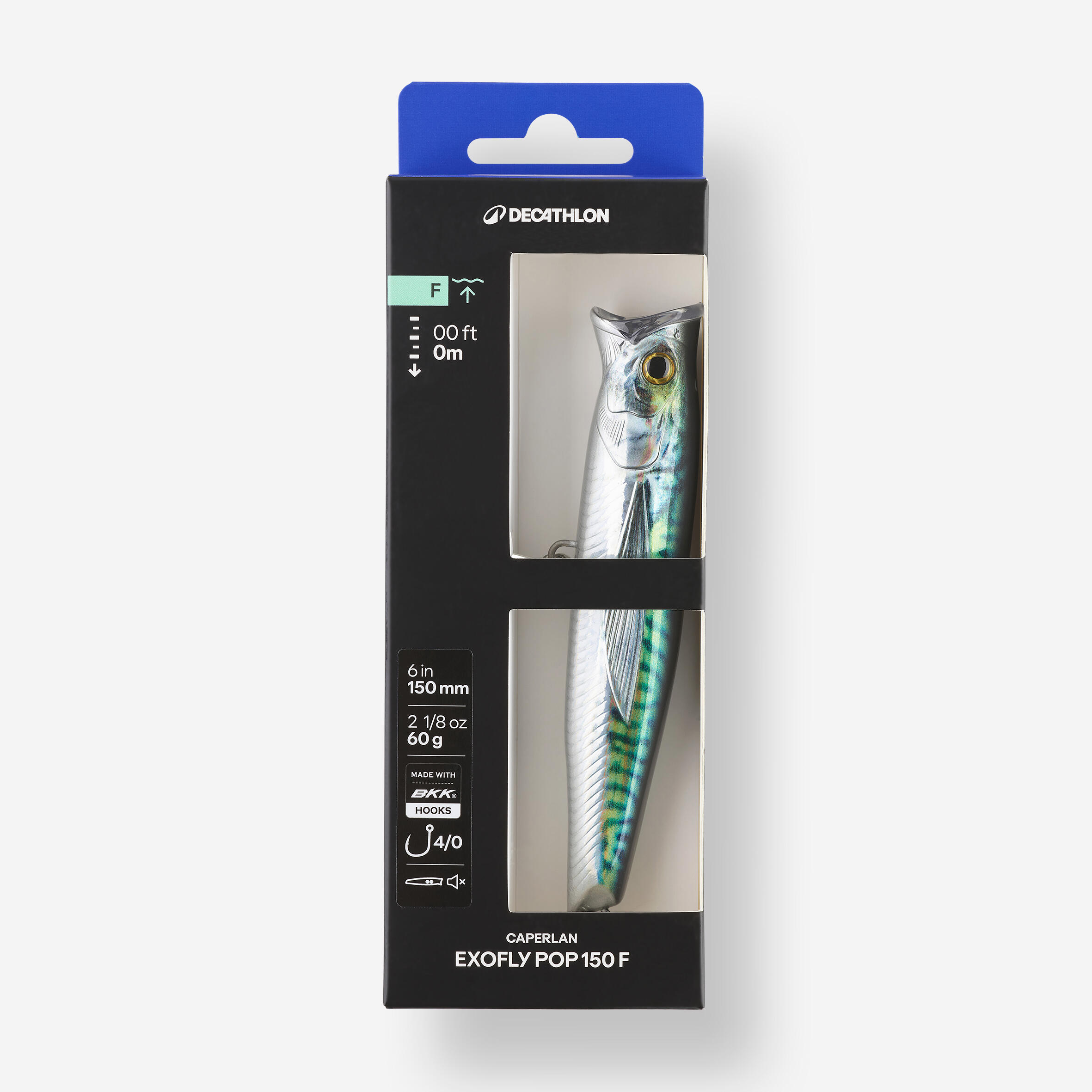 Popper pesca tonno EXOFLY POP 150 F sgombro verde 4/10