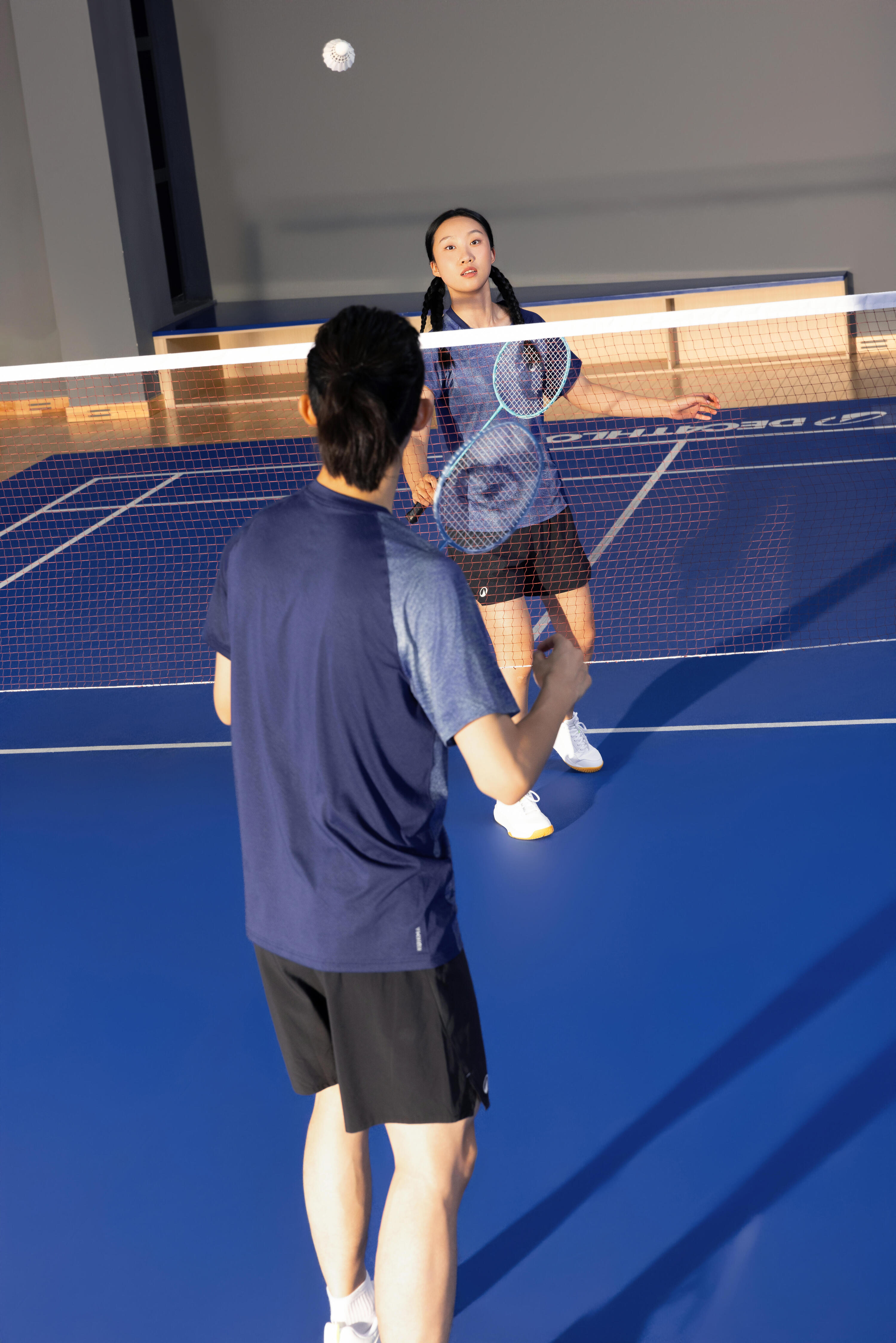 T-shirt badminton donna LITE 560 blu 10/10