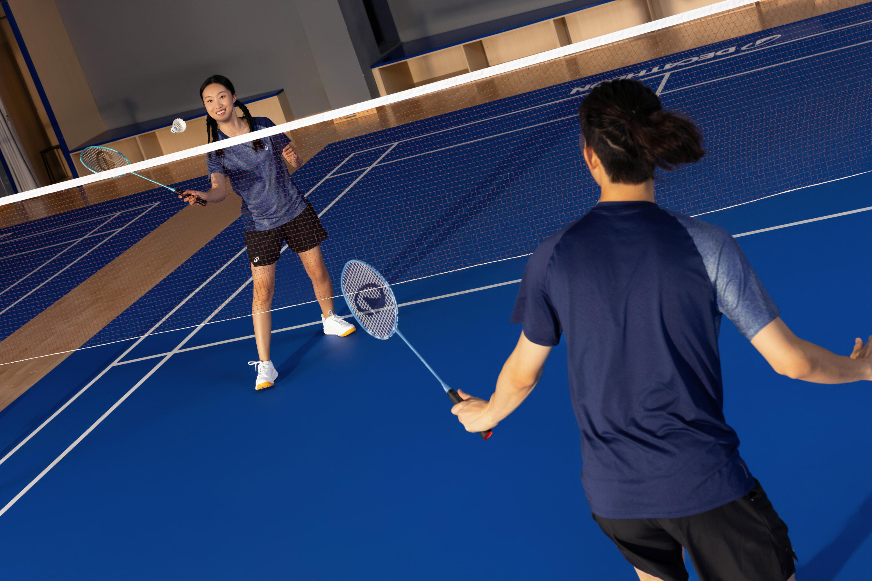 T-shirt badminton donna LITE 560 blu 9/10