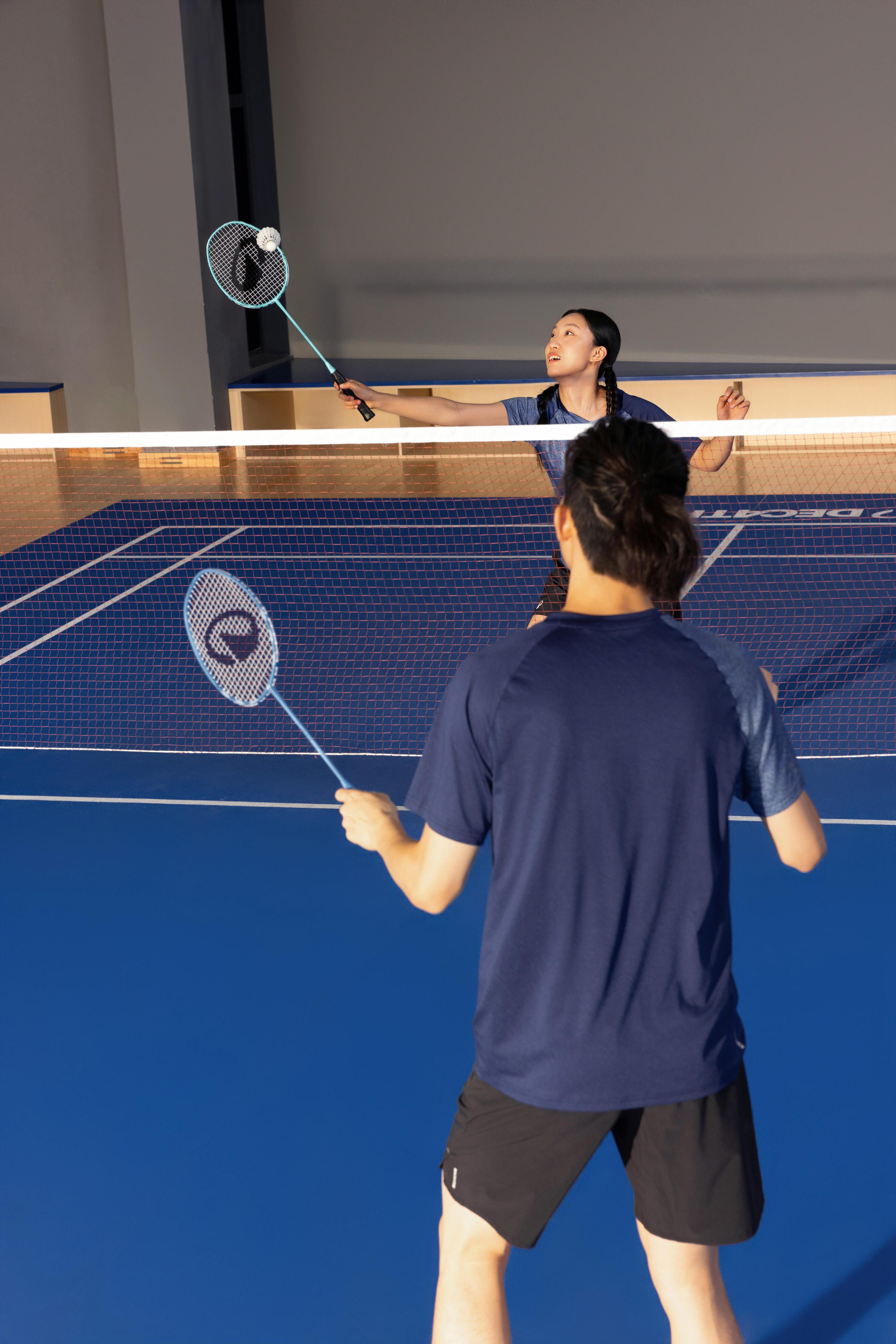 T-shirt badminton donna LITE 560 blu 7/10