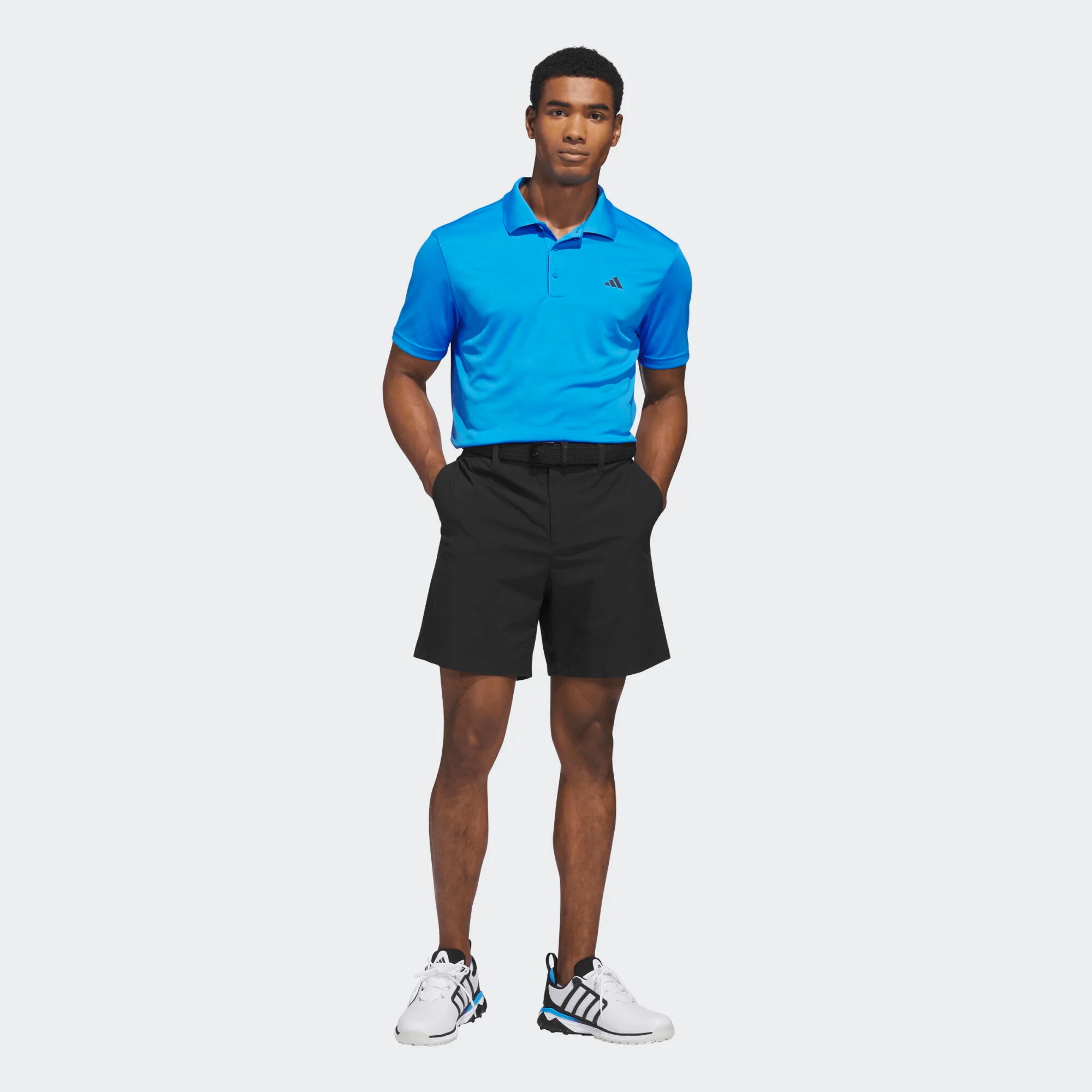 Polo de golf performance manches courtes homme, bleu 5/7