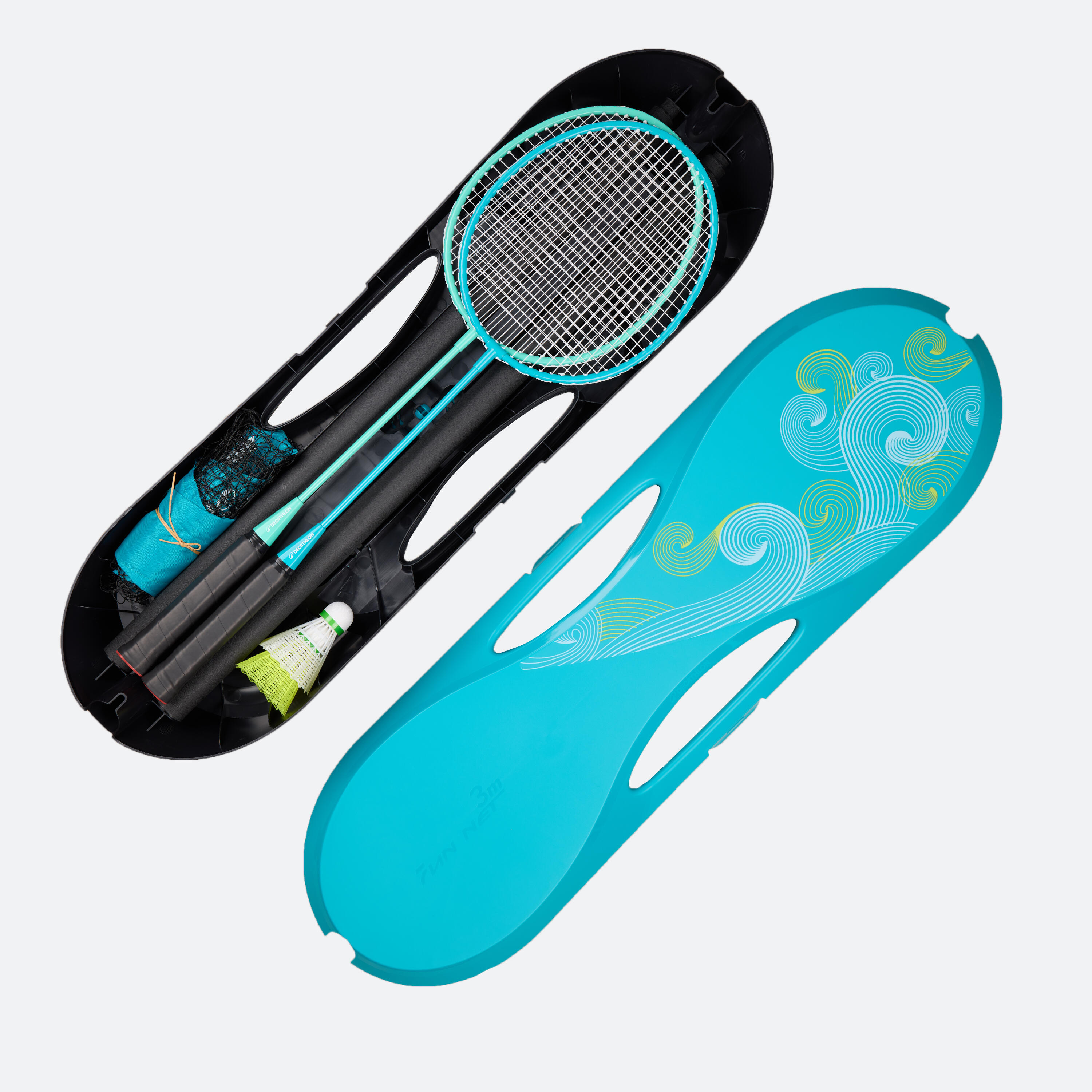 Badminton Set with 2 Rackets, 2 Shuttles and 1 Net - DECATHLON