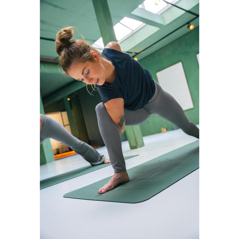 Colanți pentru yoga / pilates elastici, Breathe Gri Damă
