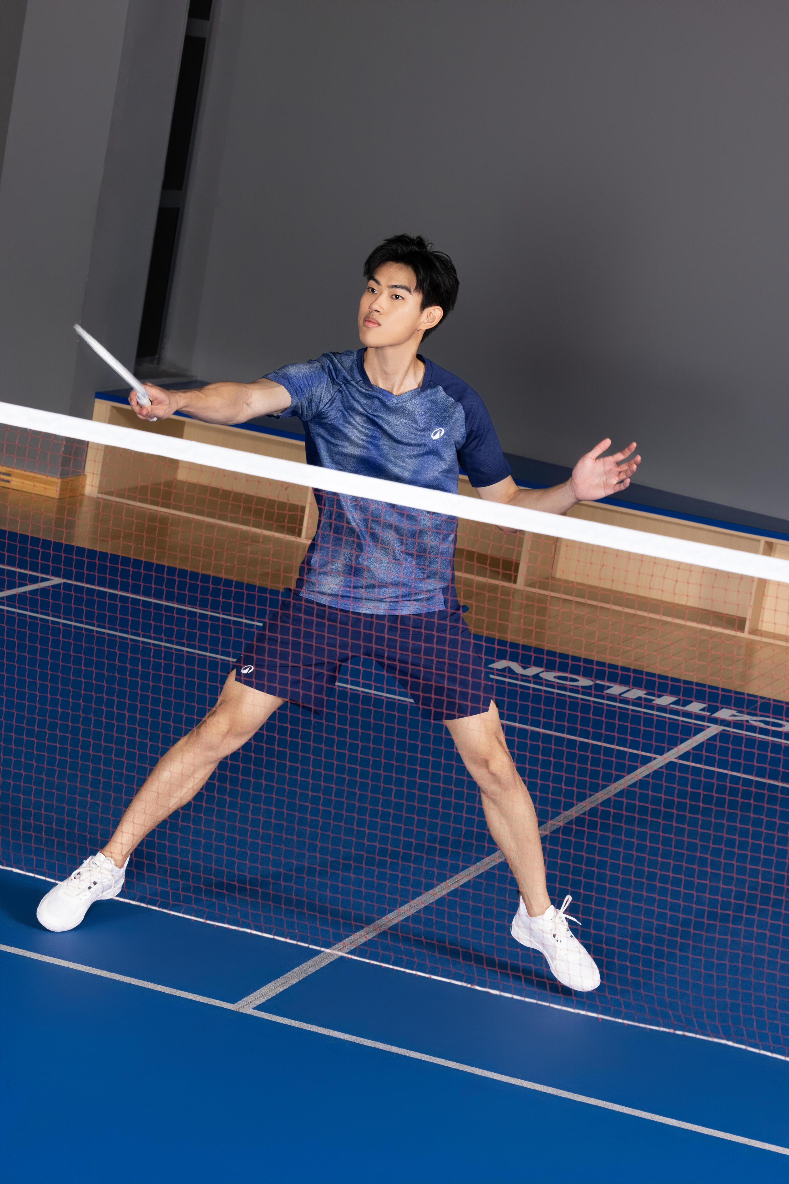 T-shirt badminton uomo LITE 560 blu 12/14