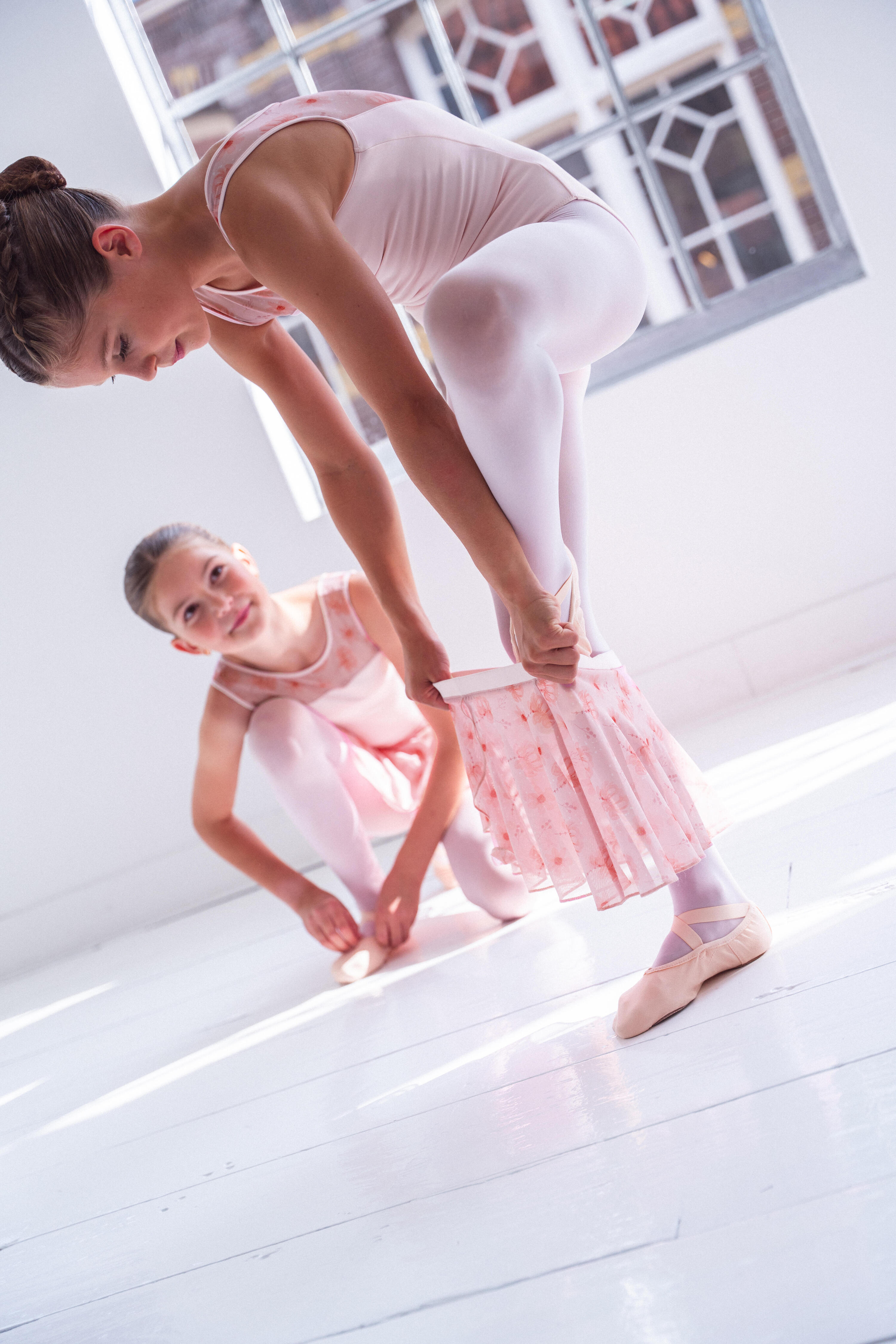 Gonnellino bambina danza rosa stampato 6/9