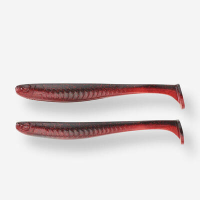 Fat shad yubari 20 cm snoek met lokmiddel zwart/rood