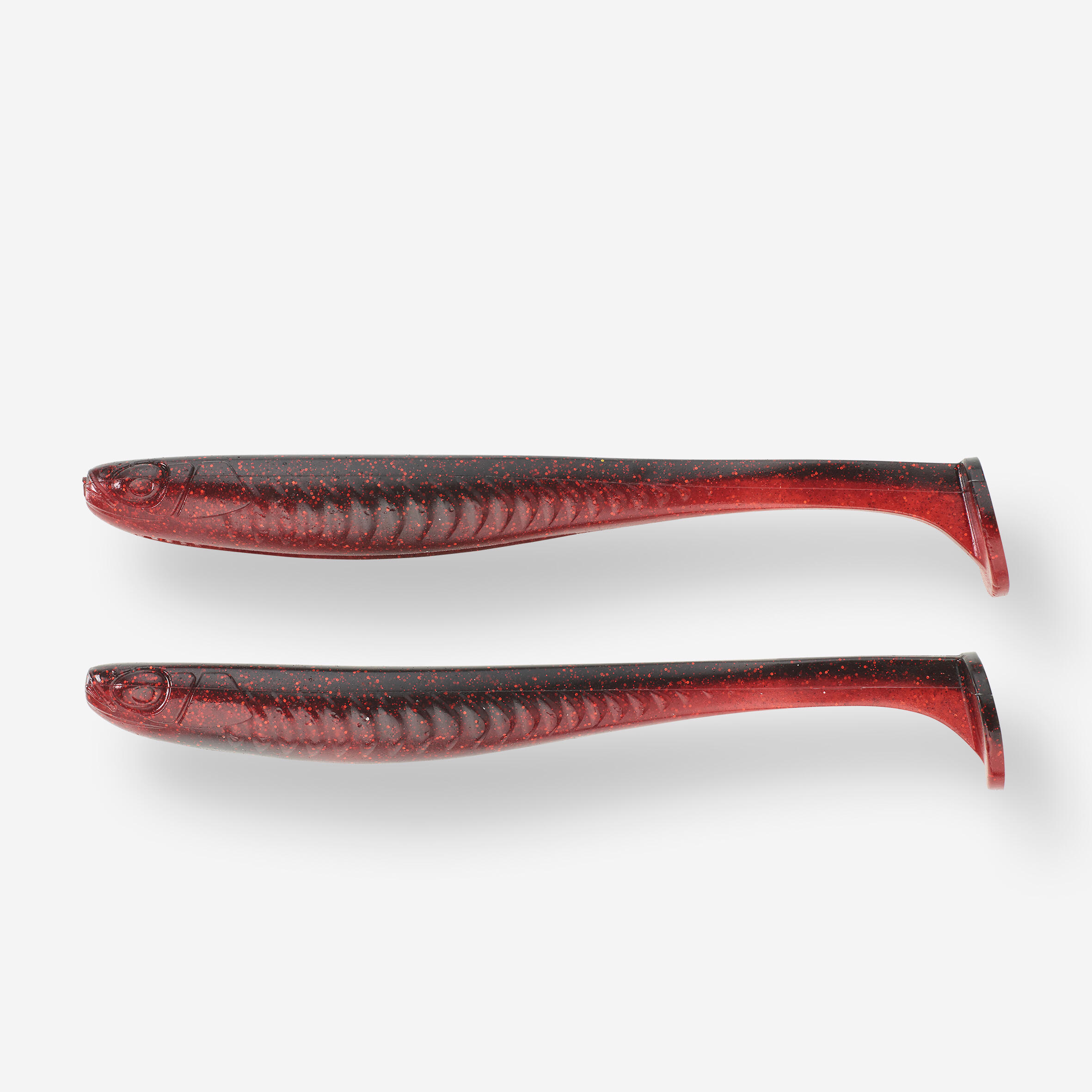 CAPERLAN Yubari Fat Shad 20cm 8" Black and red shad na šťuky s atraktantom