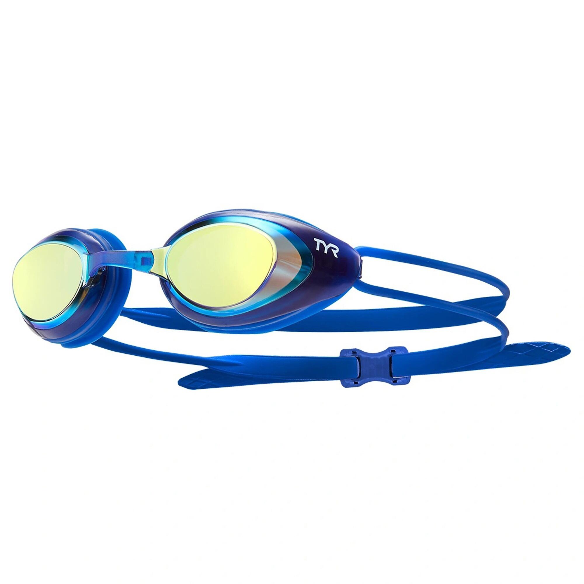 Okularki pływackie TYR Black Hawk Racing Adult z lustrzanymi szkłami