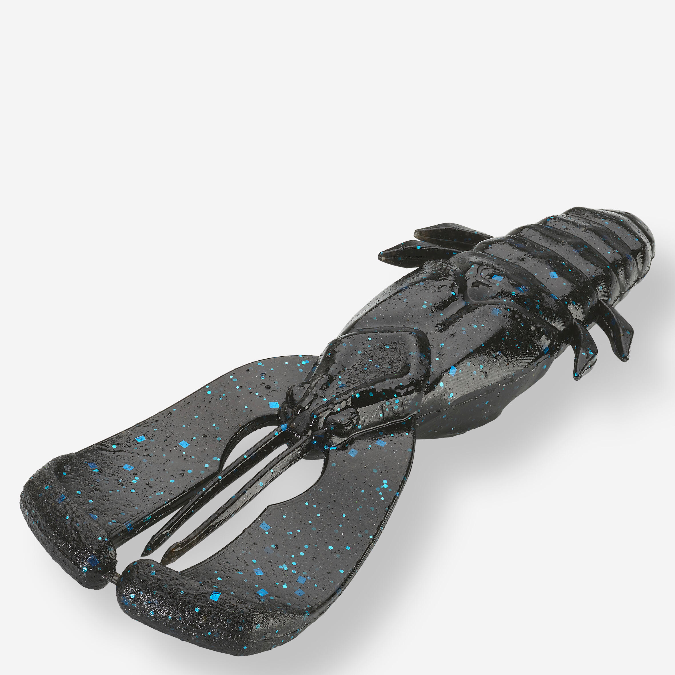 Gummiköder Yubari PCRW mit Lockstoff 9 cm Punching Craw schwarz/blau  2/3