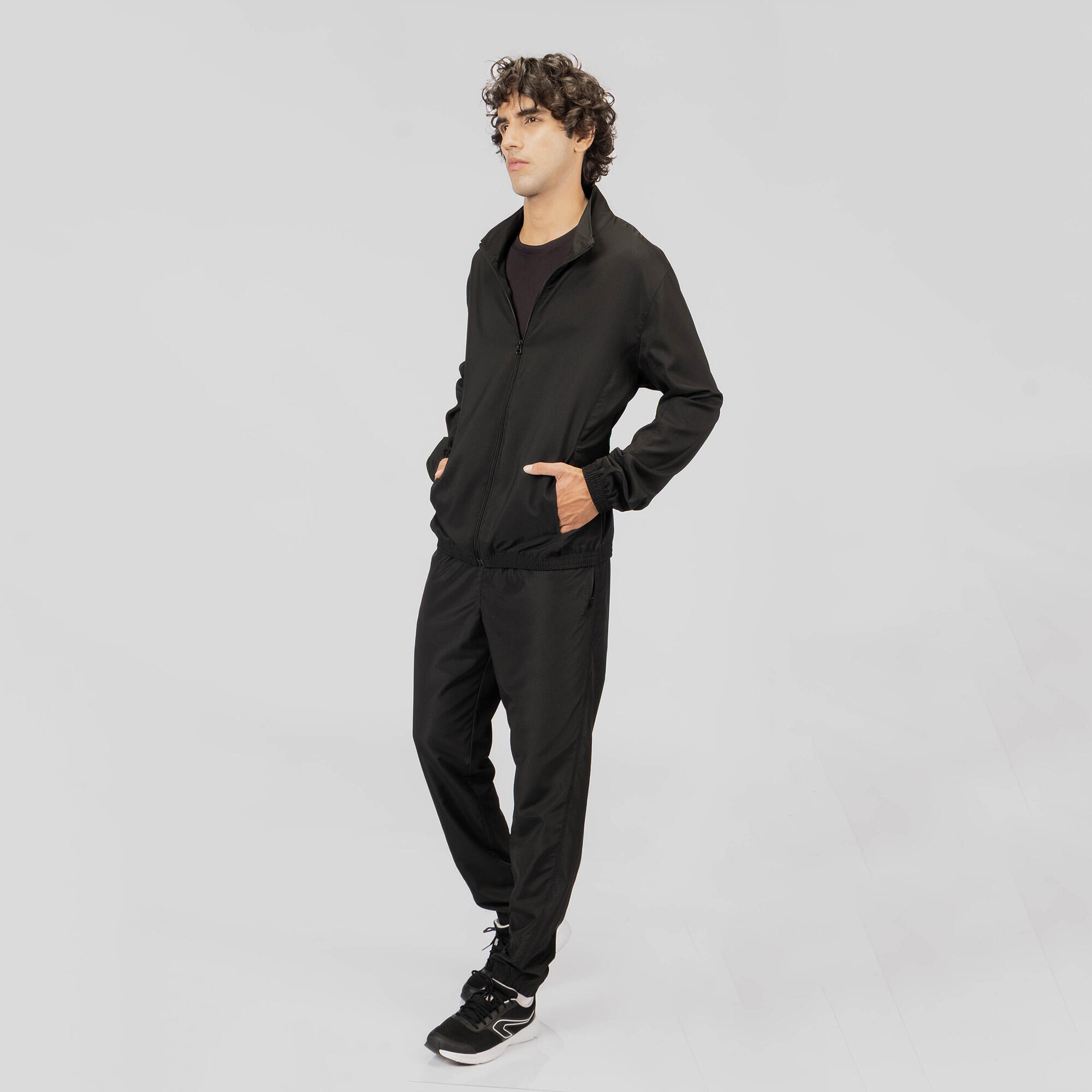 Men Gym Jacket Breathable - Smoked Black