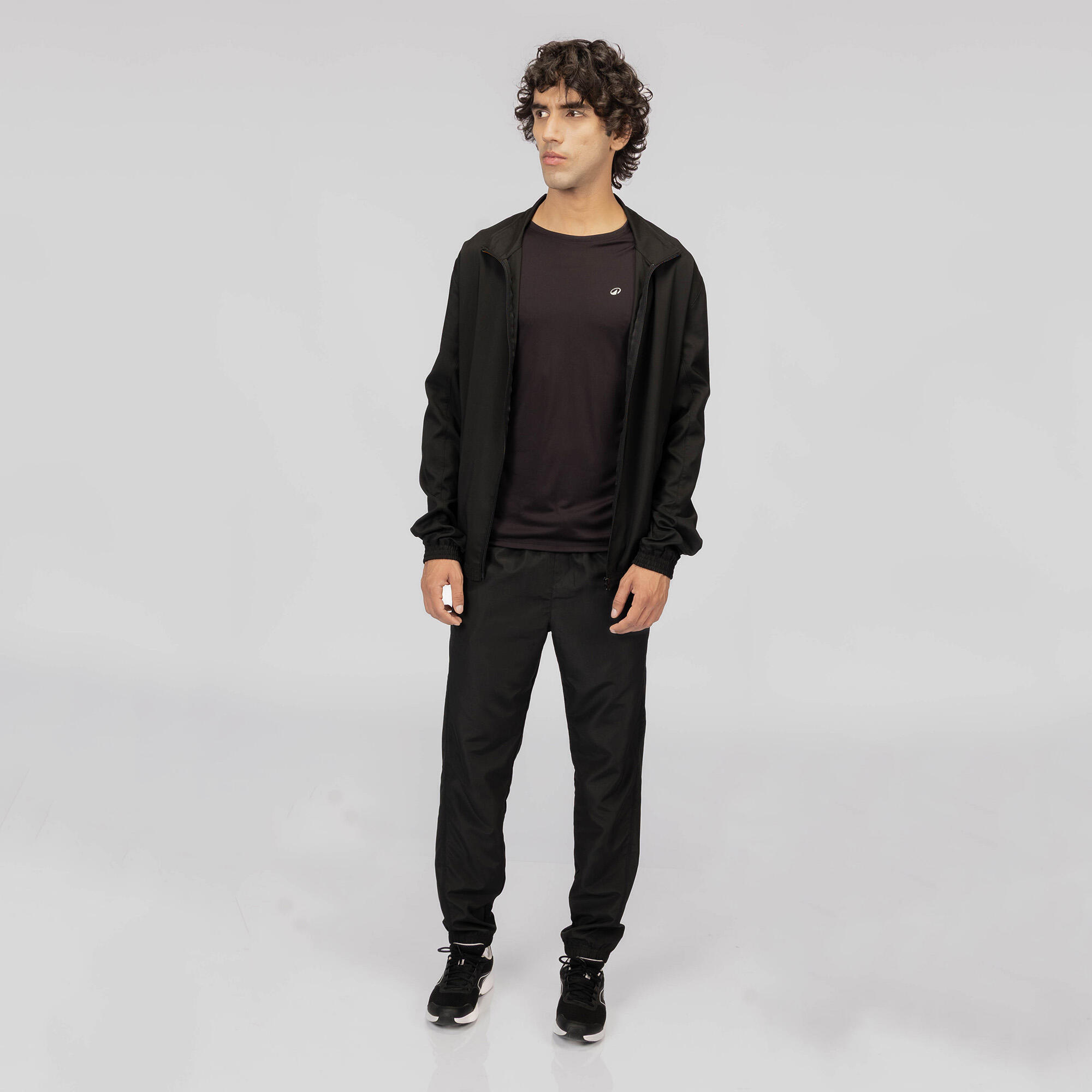 Men Gym Jacket Breathable - Smoked Black