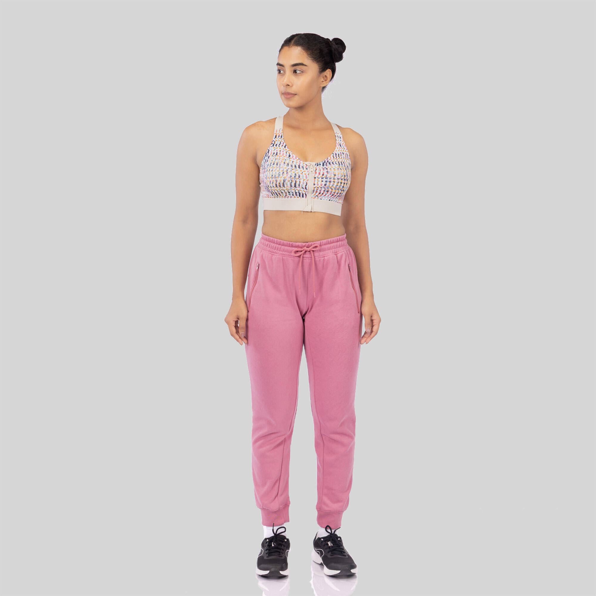 Fitness Slim-Fit Fleece Bottoms - Sage Green -  2