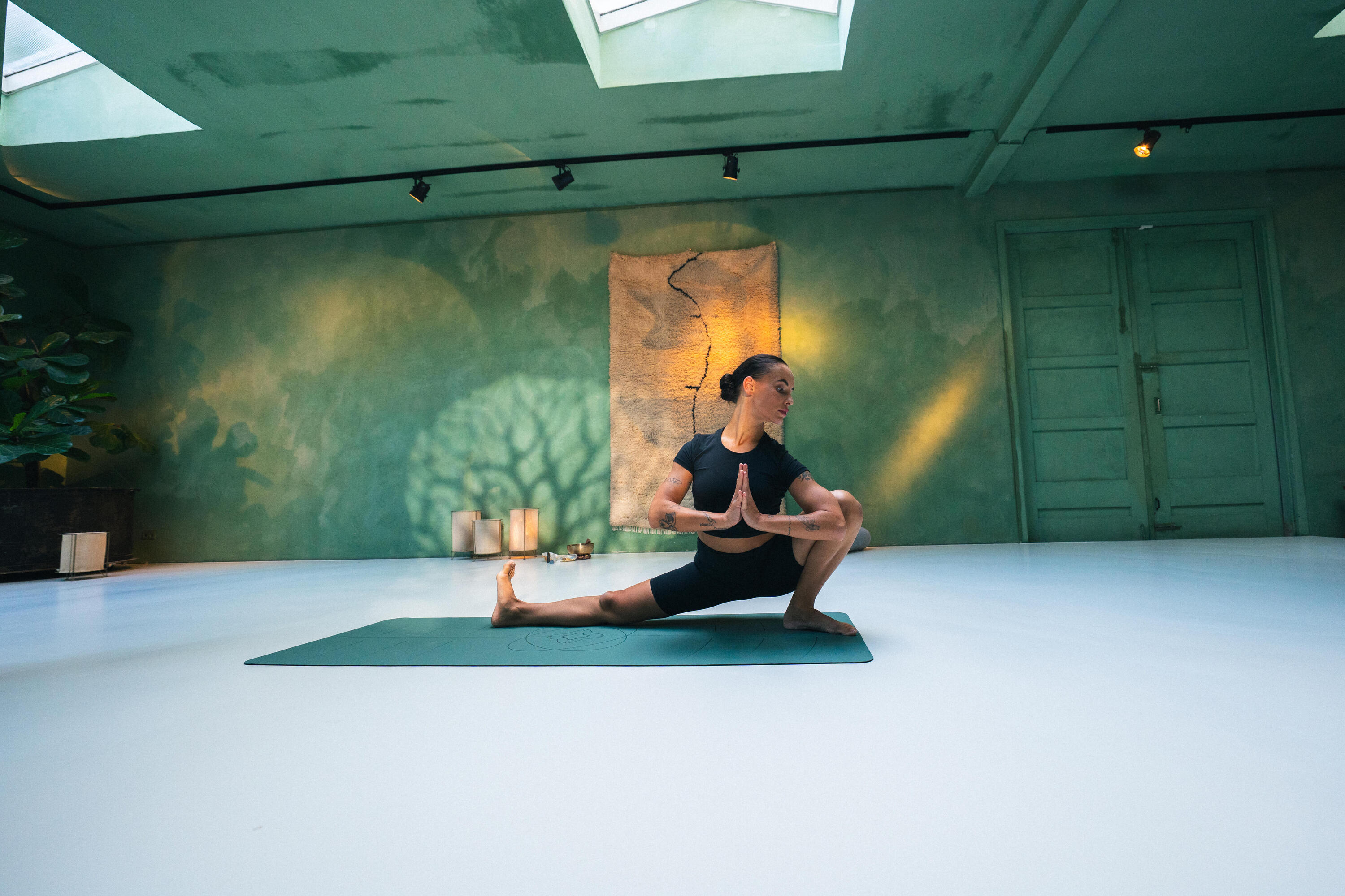 Mallas Ciclistas Yoga/Pilates Breathe Negro Elásticas Suaves 8/11
