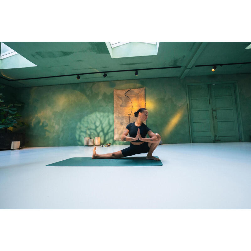 Șort de yoga și pilates, elastic și moale, Breathe negru