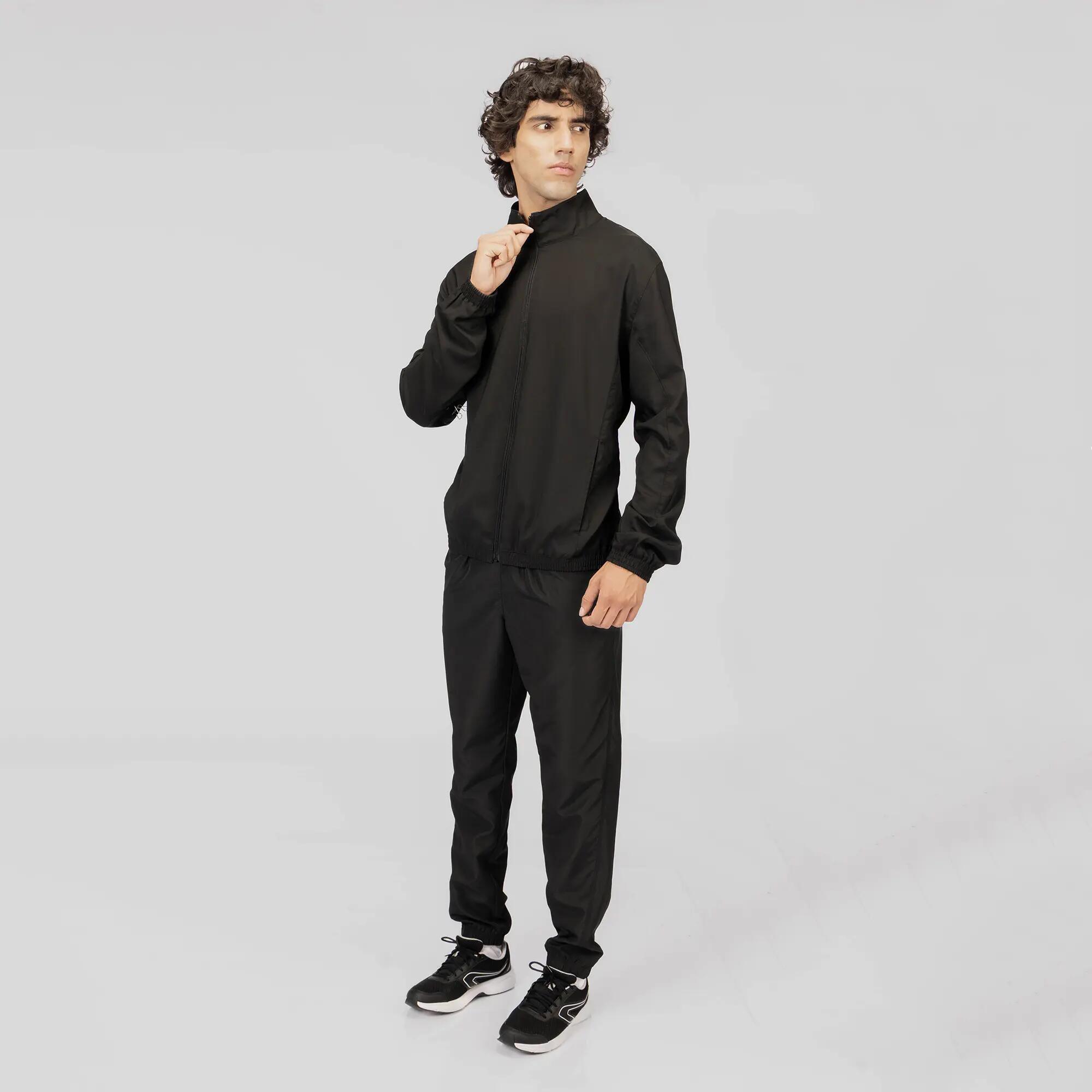 Men Gym Jacket Breathable - Smoked Black -  2