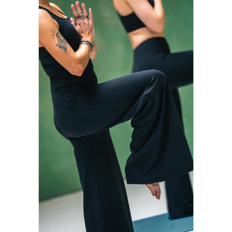 Pantalon larg BREATHE Negru Damă