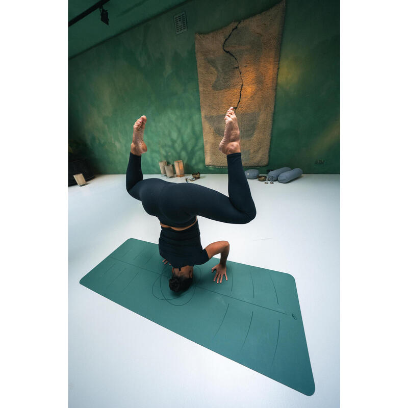 Tricou de yoga și pilates, elastic și moale, Breathe negru, damă
