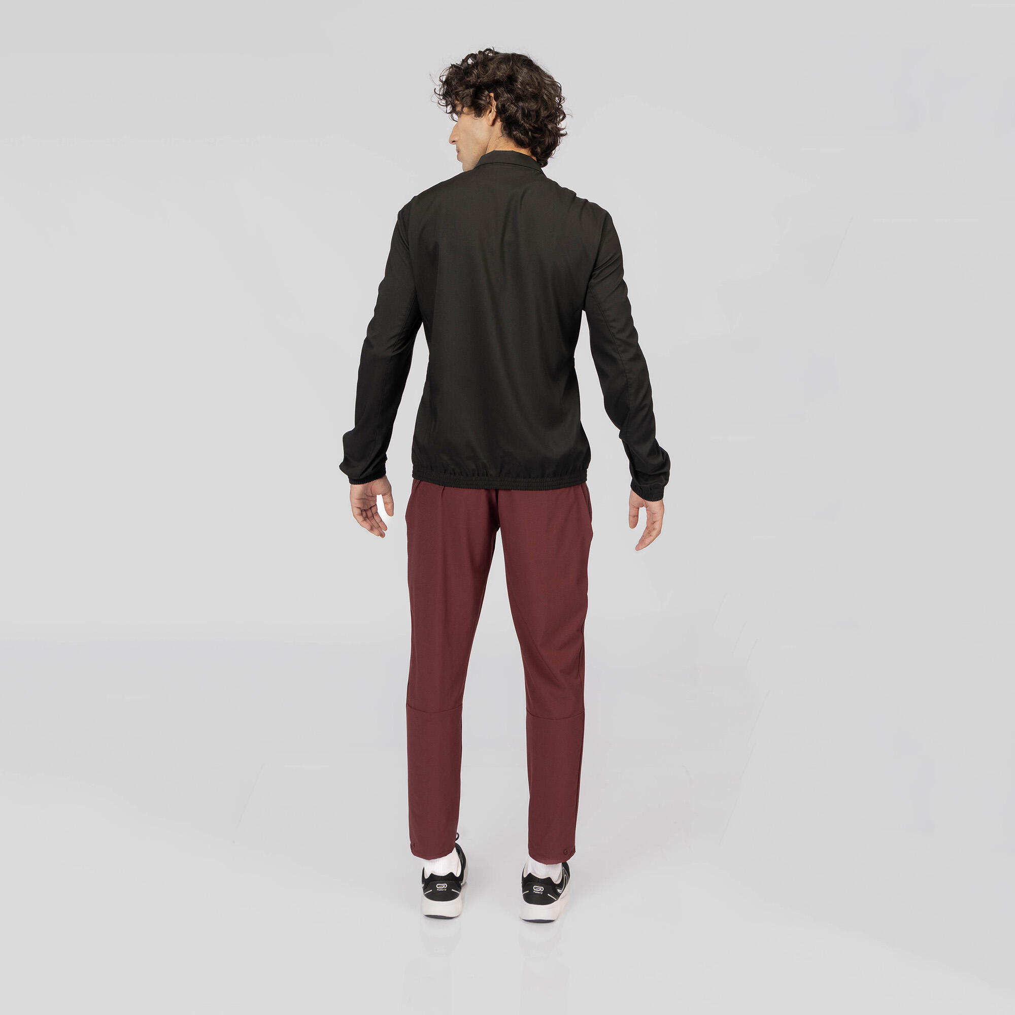 Men Gym Trackpant Convertible, Jog Fit, Quick Dry, Zip Pockets, 500 - Burgundy