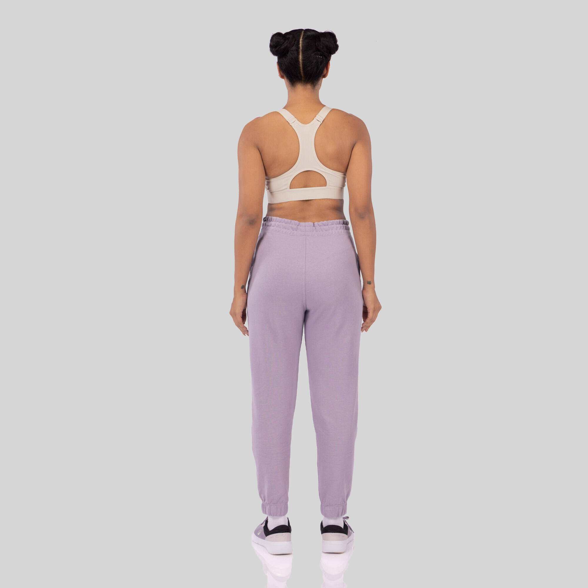 Women's Cotton Jogging Bottoms - Smoky Purple -  3