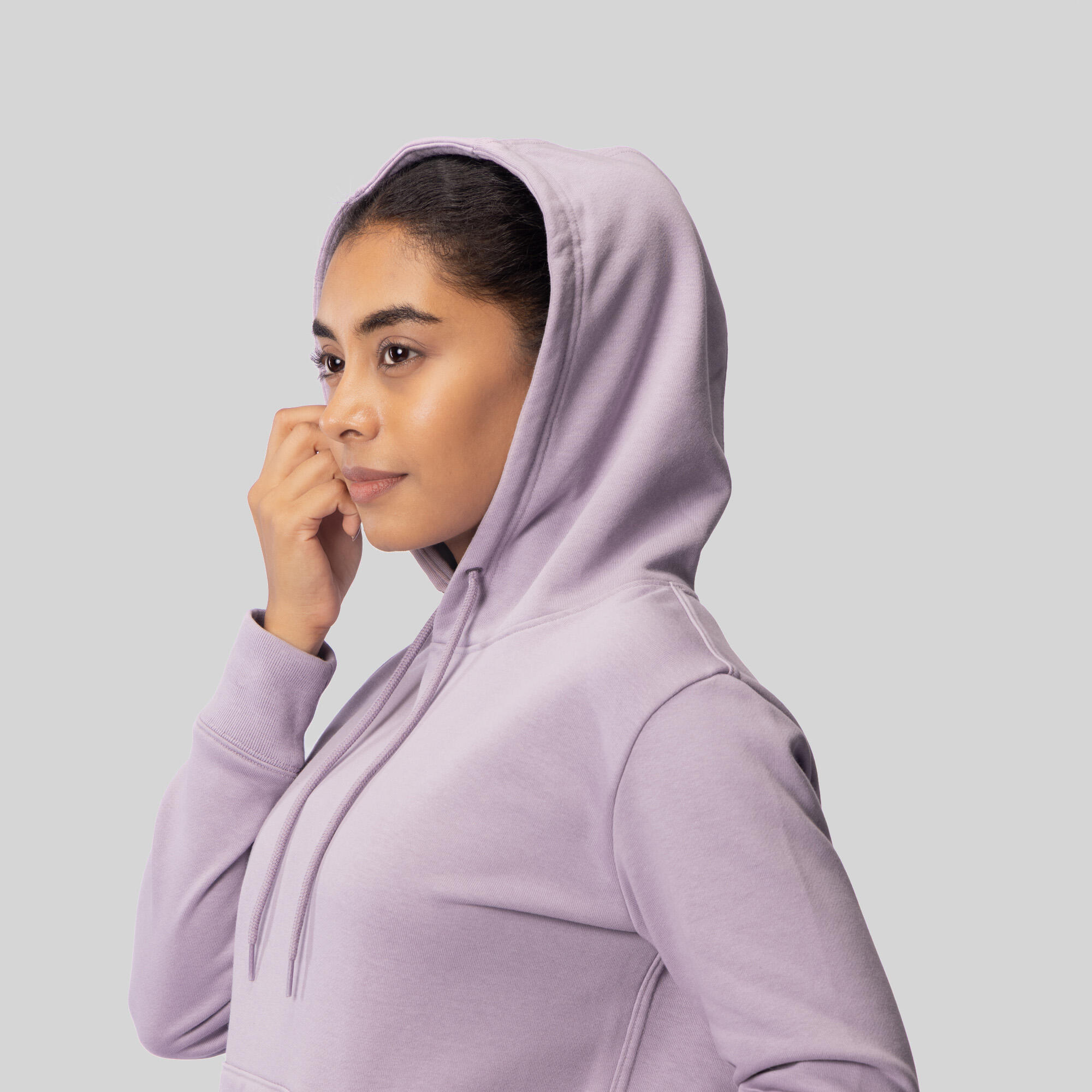 Women's Cotton Hoodie - Smoky Purple