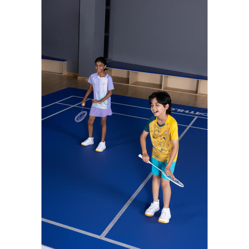 Çocuk Badminton Raketi - Sarı/Mor - BR 190 Sensation Kid Set