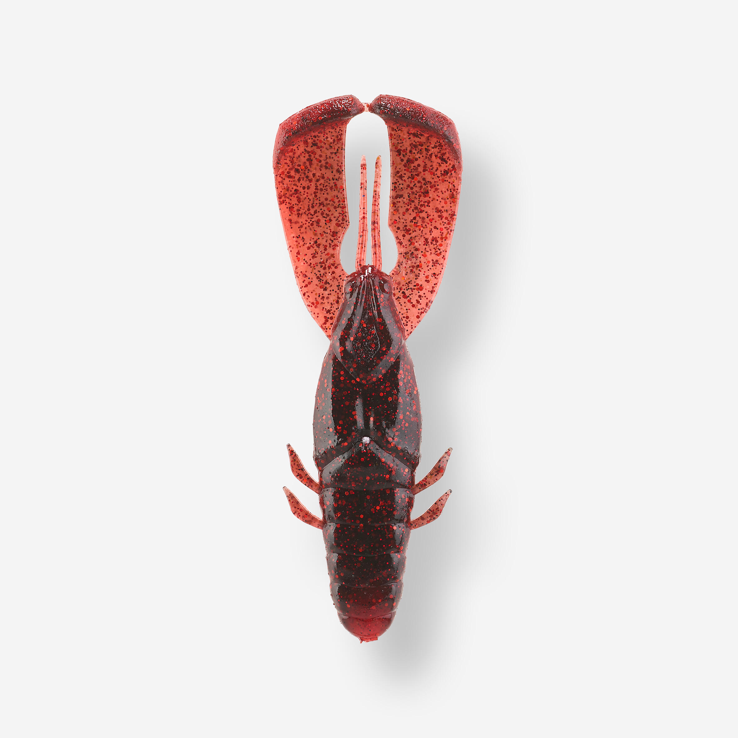Gummiköder Yubari PCRW 9 cm mit Lockstoff Punching Craw schwarz/rot