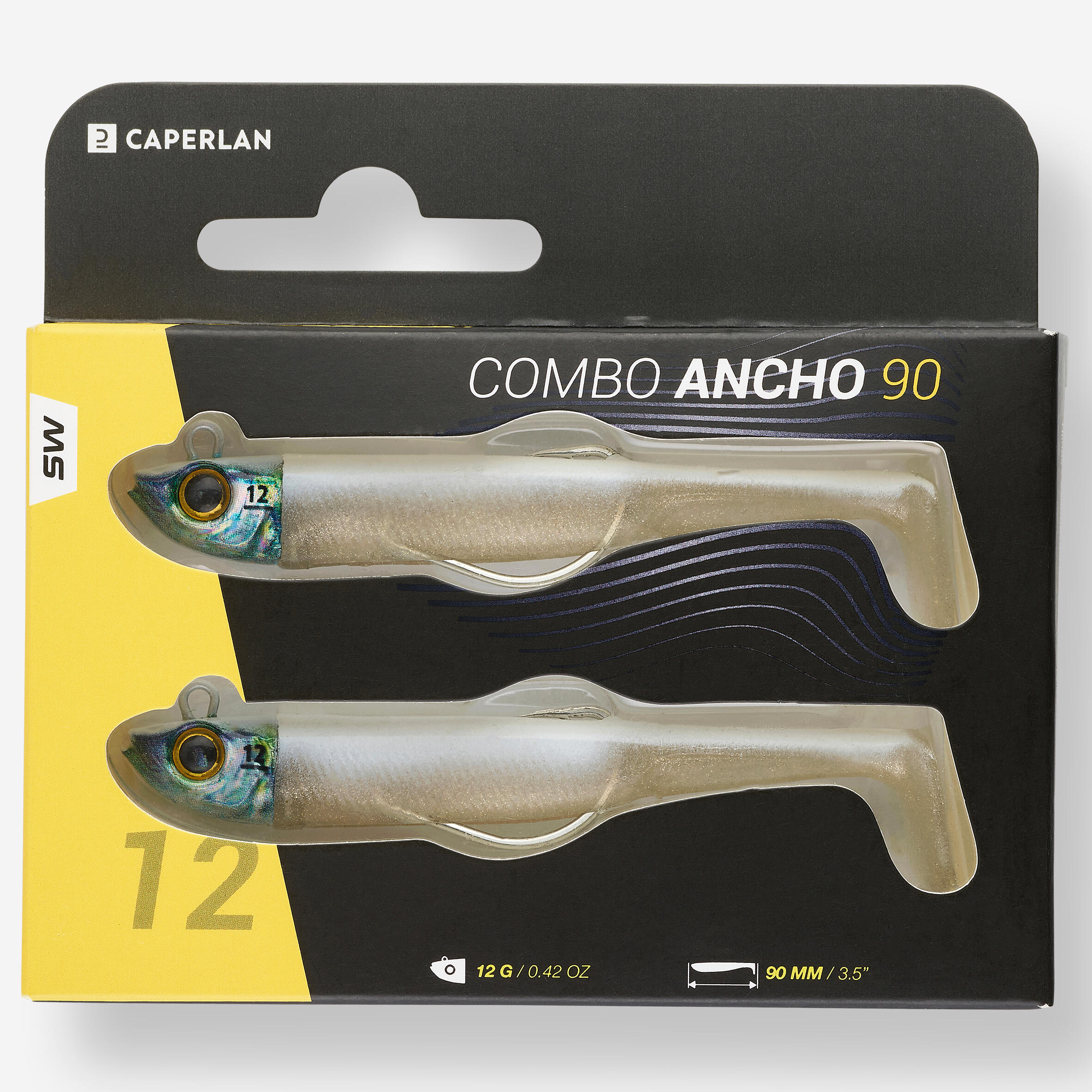 Combo leurres souples texan COMBO ANCHO 90 12GR BLANC x2 pêche en mer 6/6