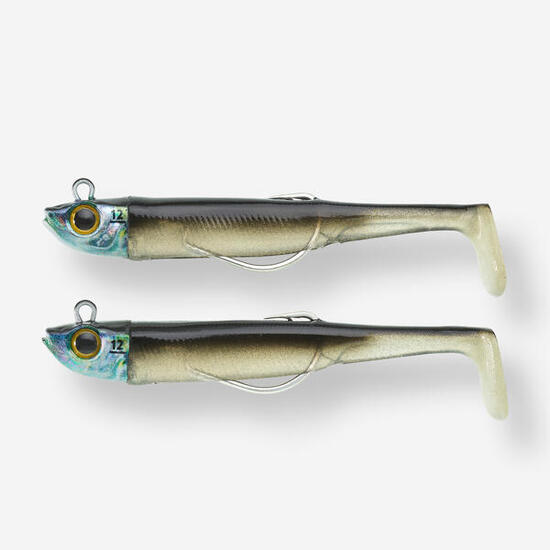 Combo leurres souples texan COMBO ANCHO 90 12GR DOS NOIR x2 pêche en mer