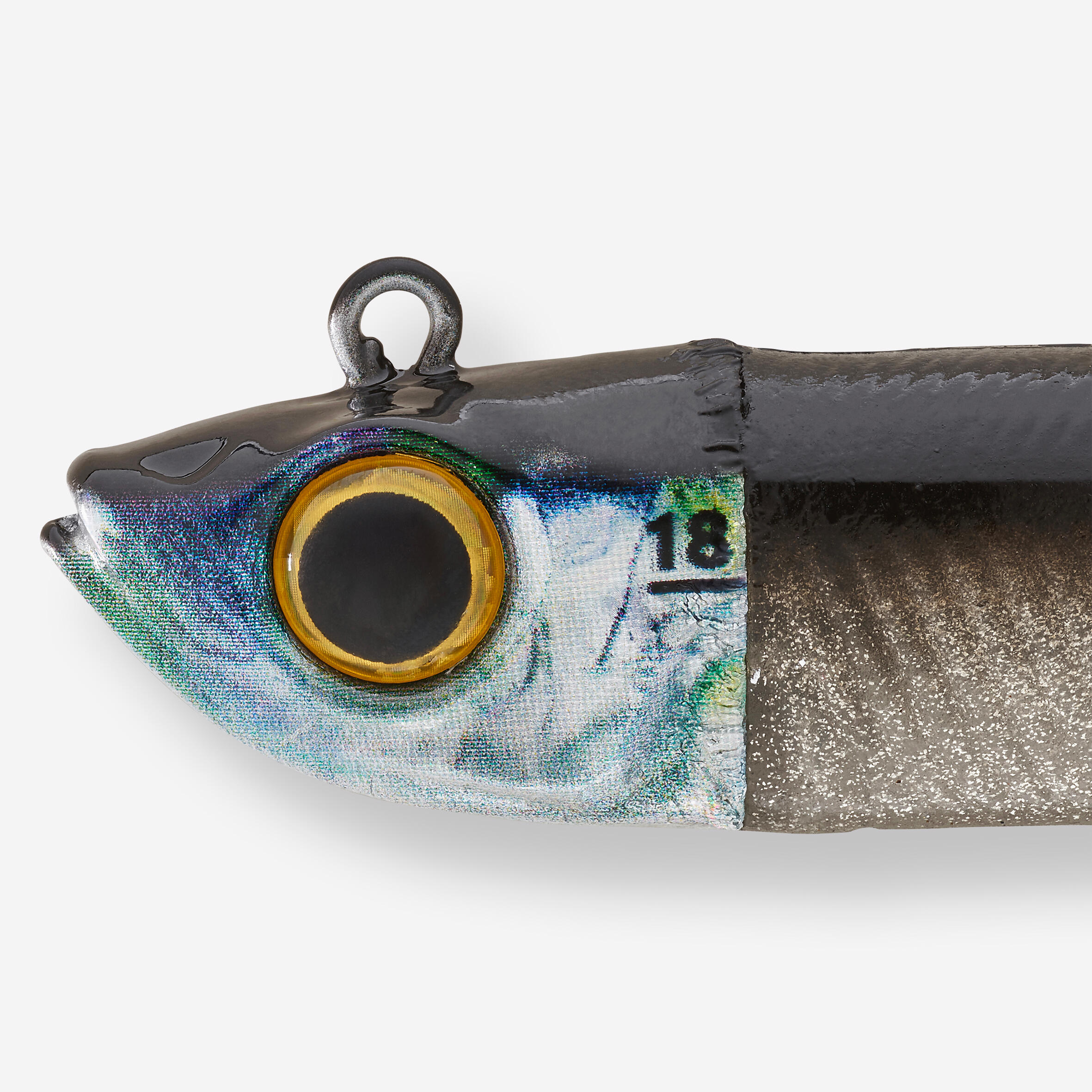 Kit Gummiköder Texas Shad Ancho 120 18 g schwarzer Rücken Meeresangeln 4/6