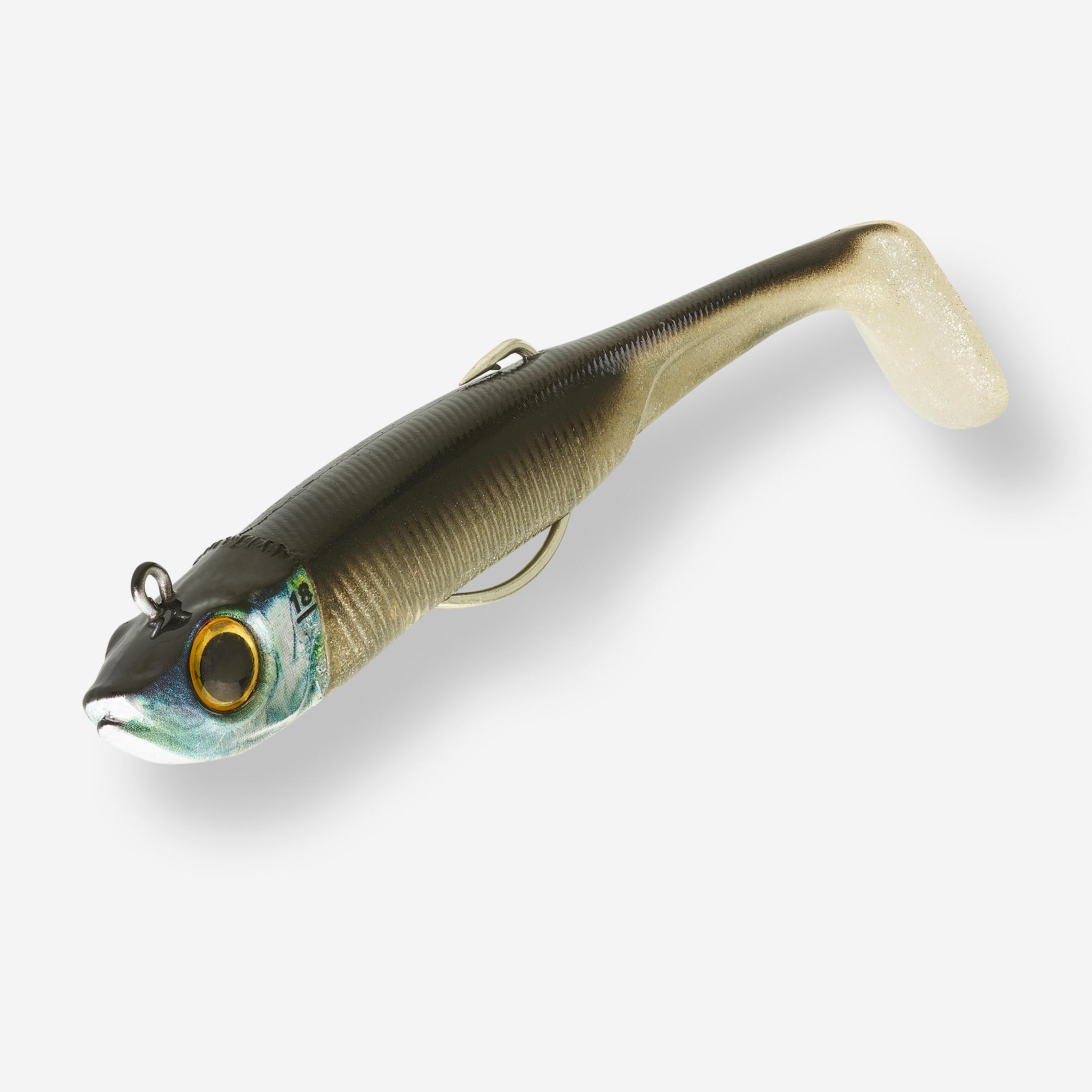 Kit Gummiköder Texas Shad Ancho 120 18 g schwarzer Rücken Meeresangeln 2/6