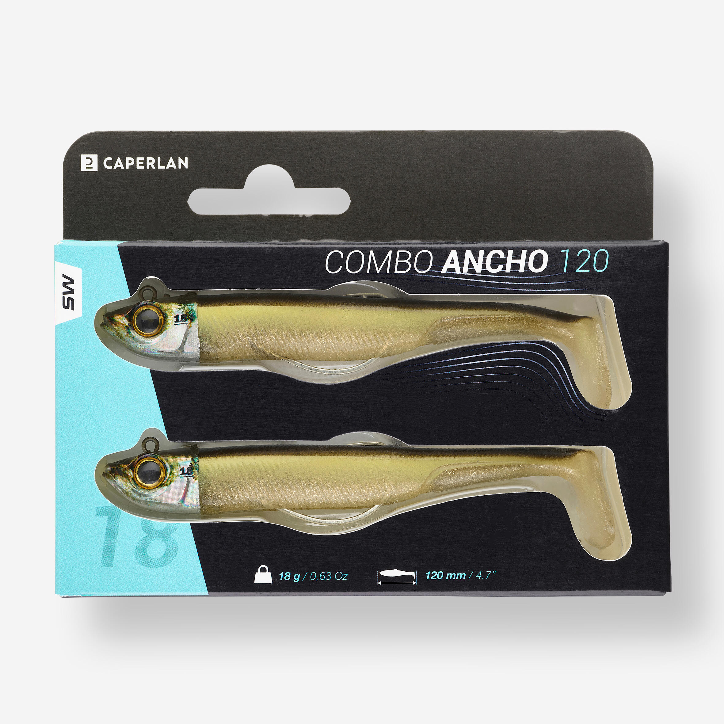 Conj. Amostras Flexíveis para Pesca no Mar Texan COMBO ANCHO 120 18 g AYU x2 6/6