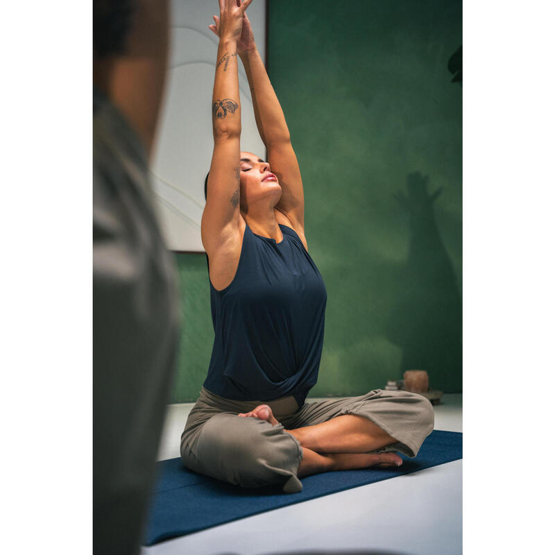 Maiou lejer și respirant pentru yoga/pilates Gri Damă