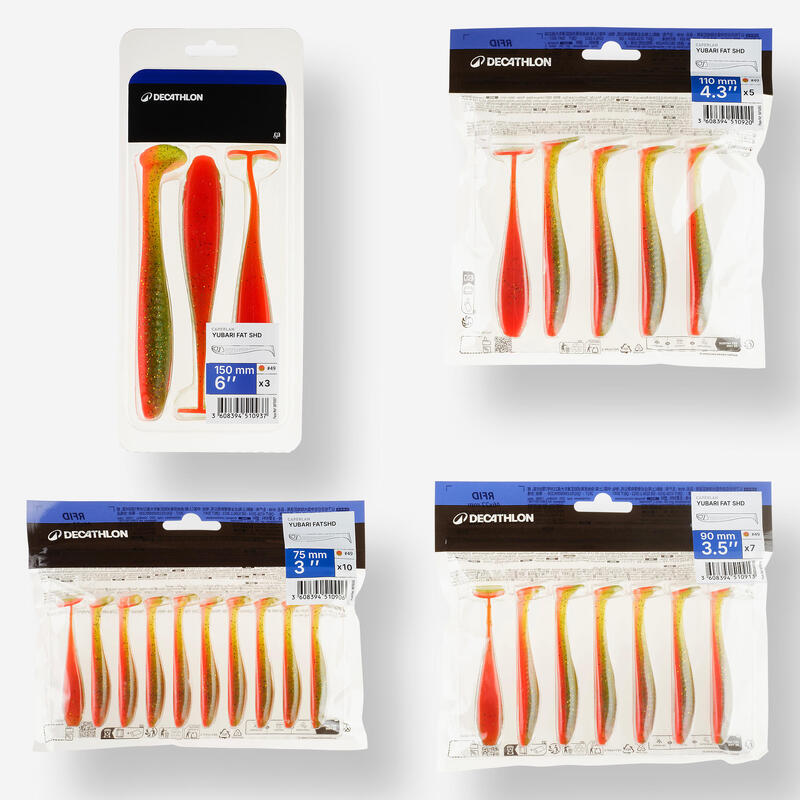 Měkká nástraha Yubari FatShad s atraktantem Orange