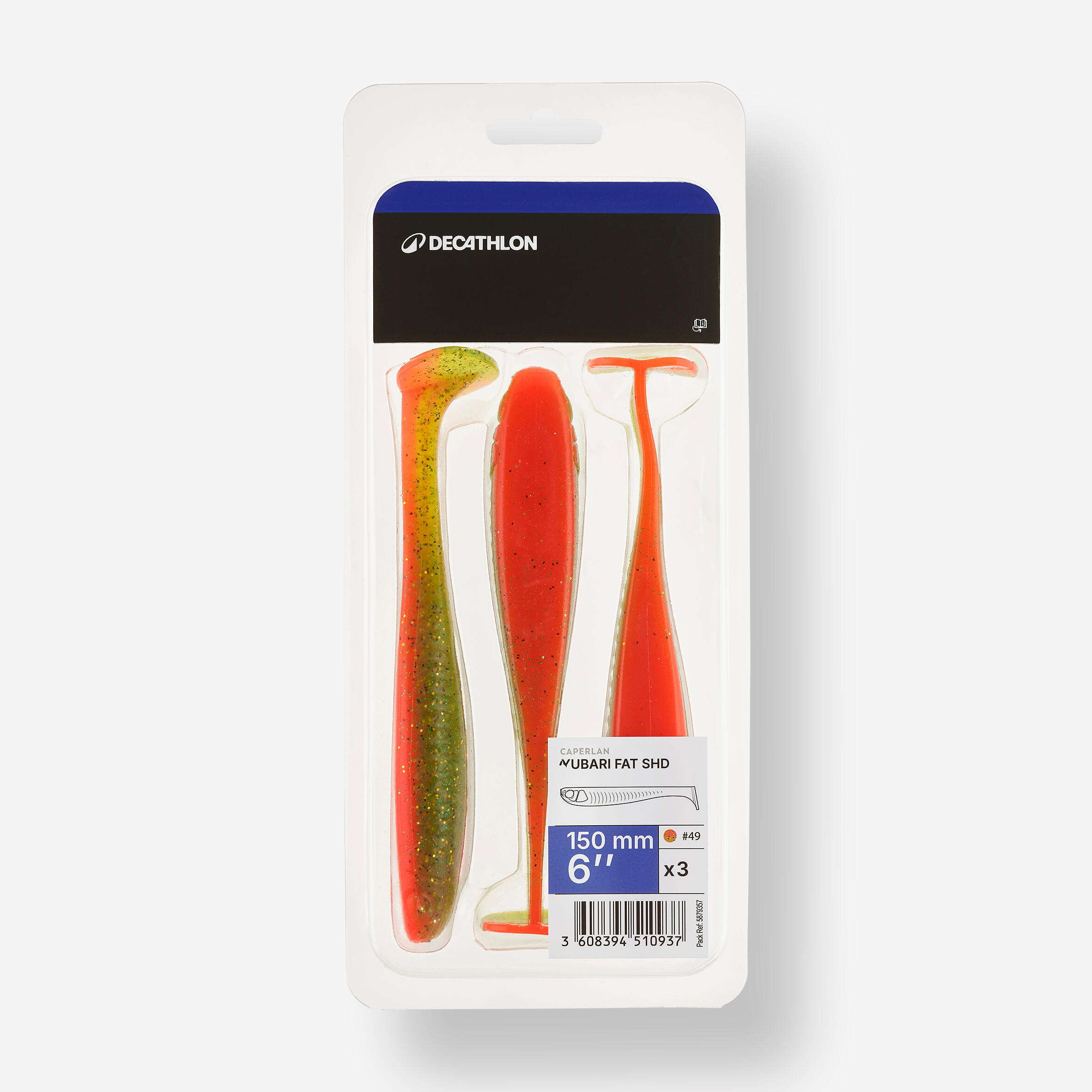 Gummiköder Yubari Fatshad mit Lockstoff Orange 4/7