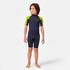 Kids Surfing Neoprene Suit 100 1.5 mm Blue Yellow