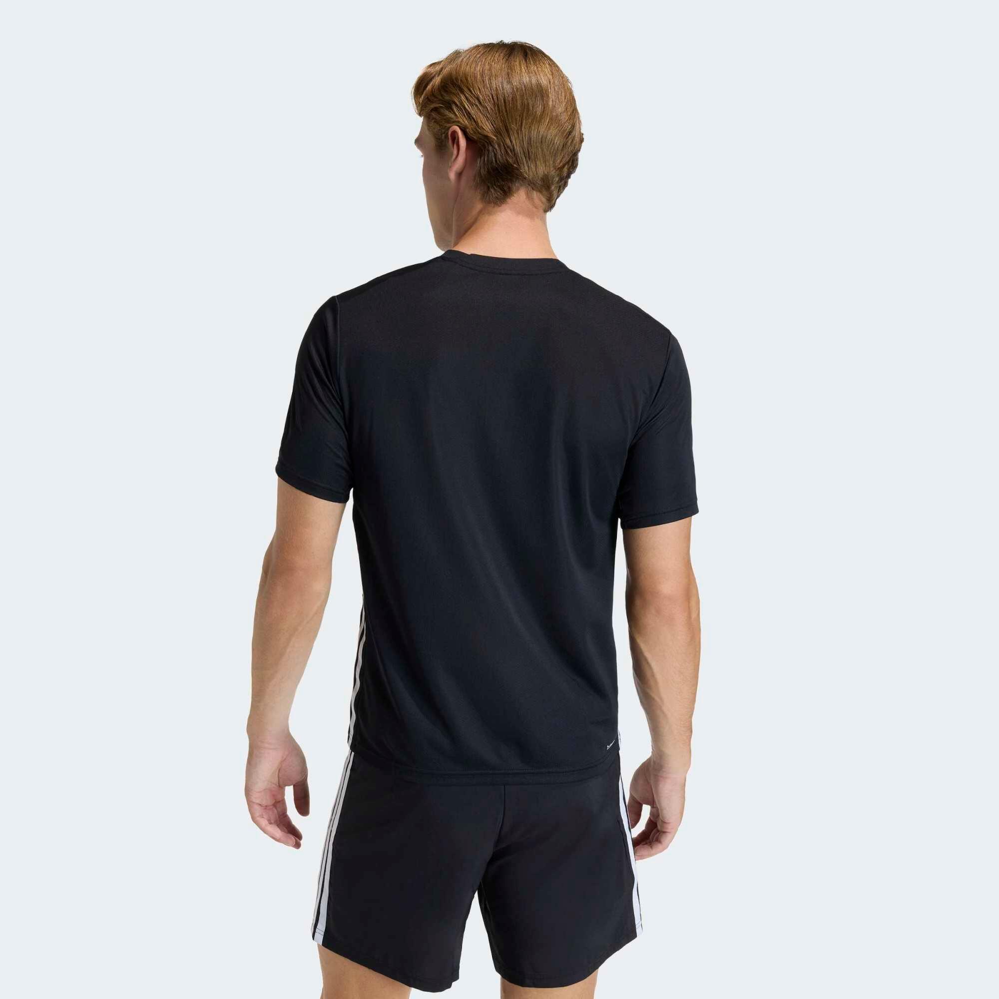 T-shirt de fitness para homem Workout Essentials Base, preto 3/6