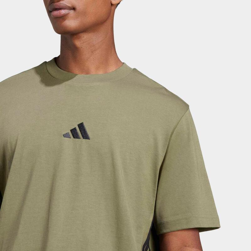 Pánské fitness bavlněné tričko ADIDAS