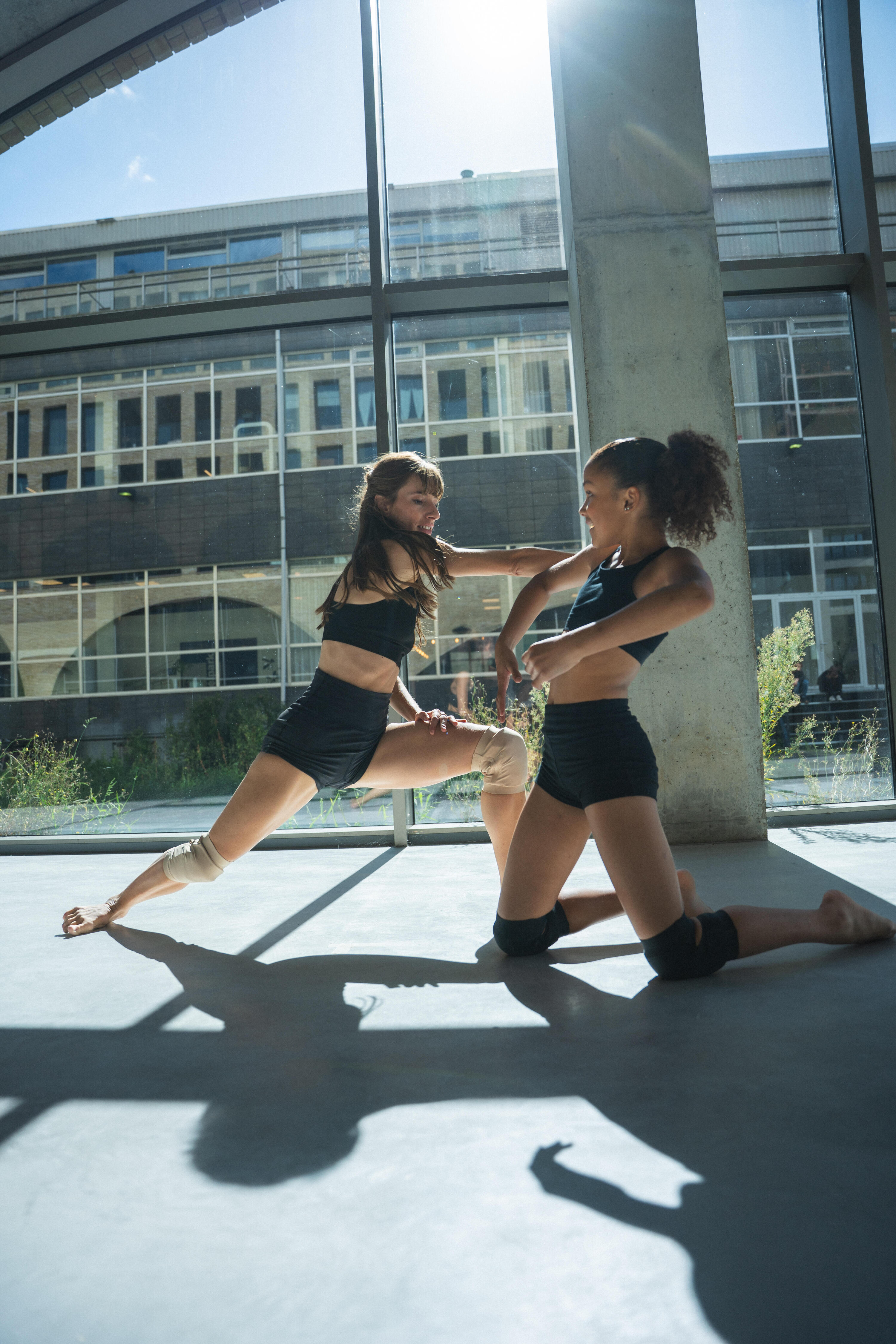 Genouillères de danse en gel, noir 7/9