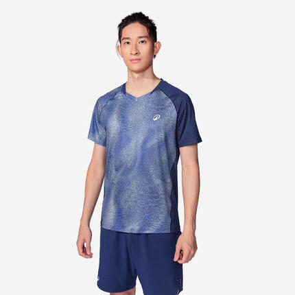 T-shirt voor heren Lite 560 marineblauw/fluo